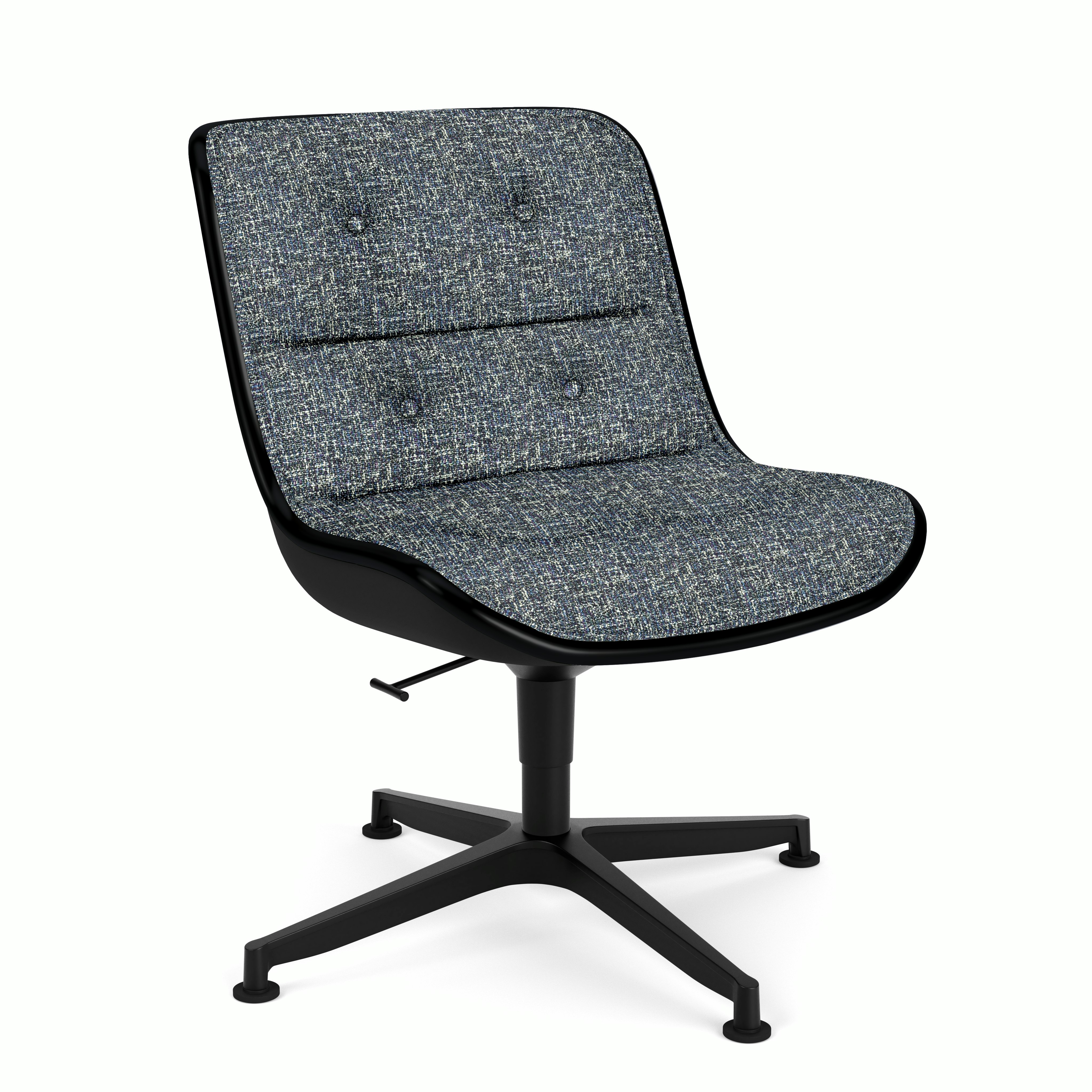Pollock Executive Side Chair - 4 Star,  Black,  Rebel,  Tourmaline