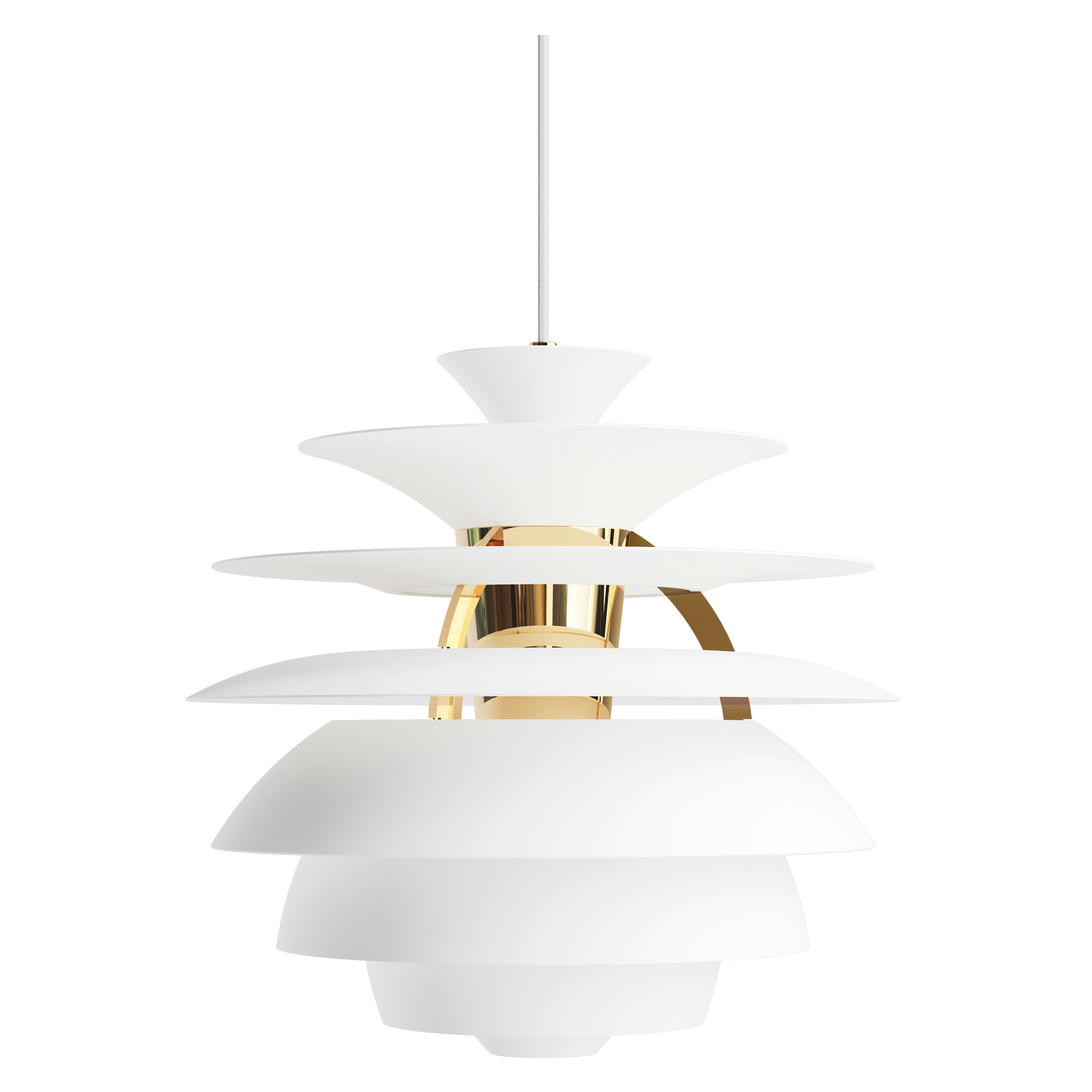 Snowball Pendant Lamp - Soft White / Brass