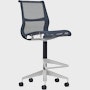 Setu Stool - No Arms,  Intercept,  Nightfall,  Graphite,  Silver Alloy
