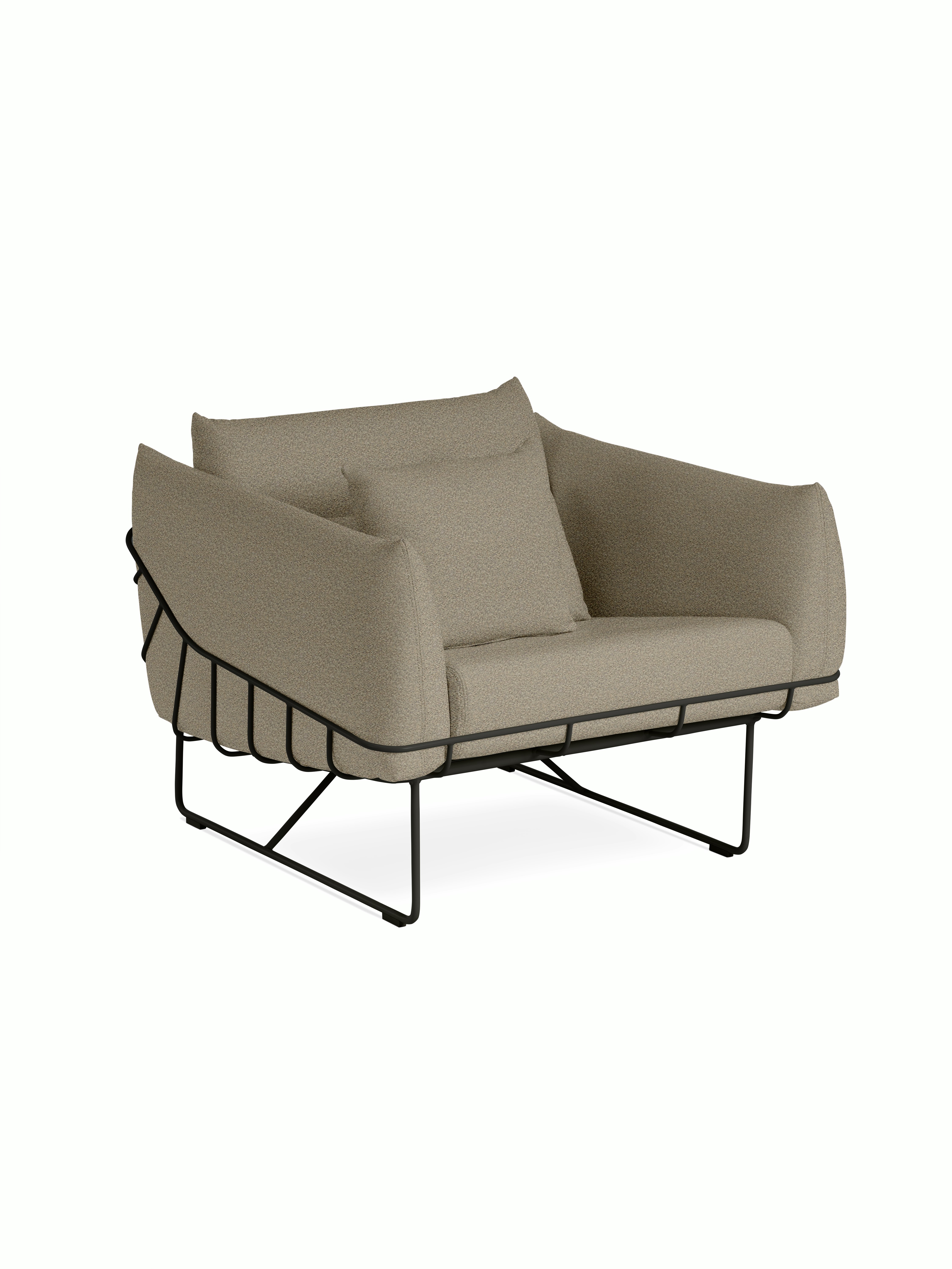 Wireframe Chair - Whim,  Rye,  Black