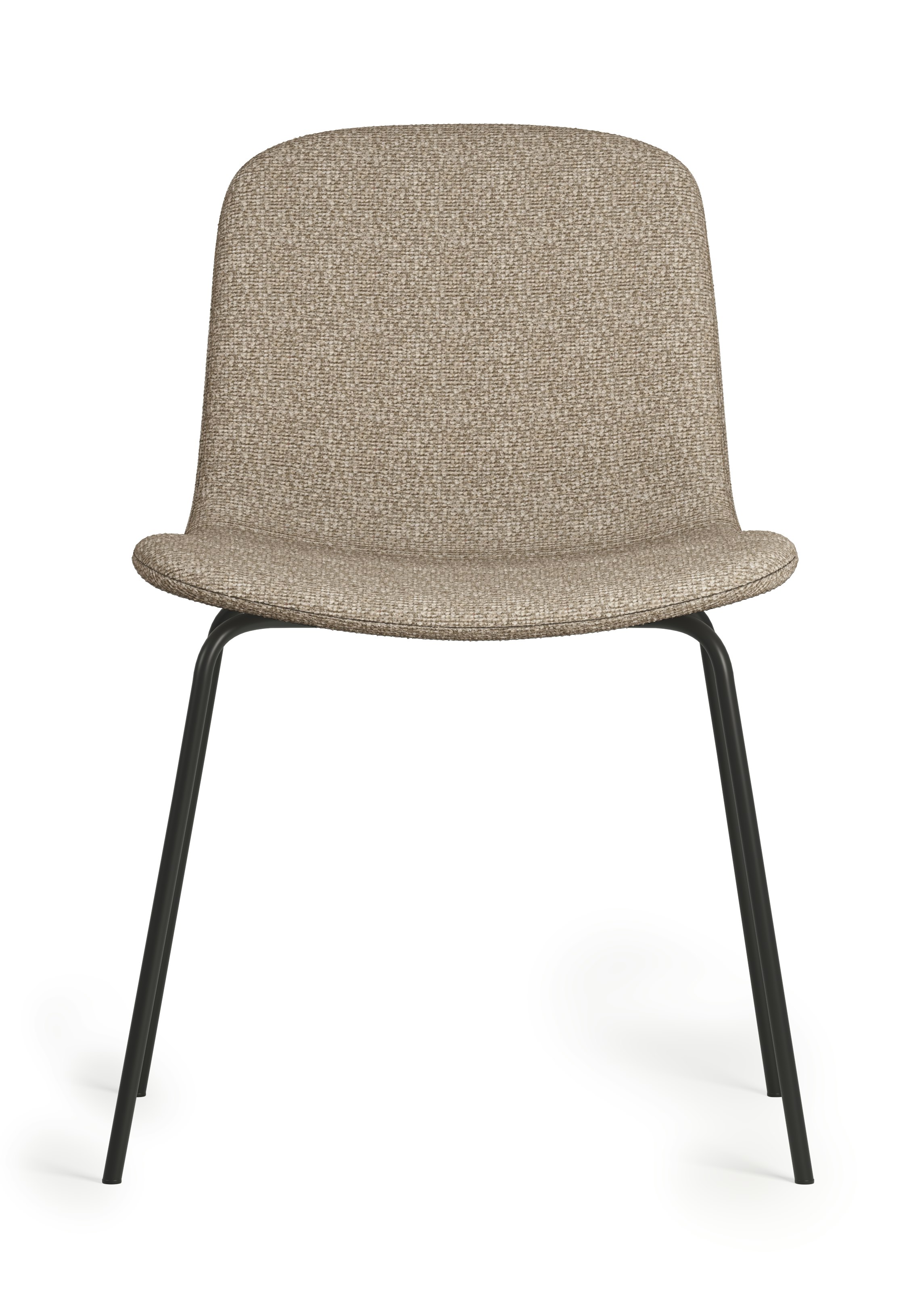 Bacco Chair - Melange, 401 Gypsum, Black Tubular Steel