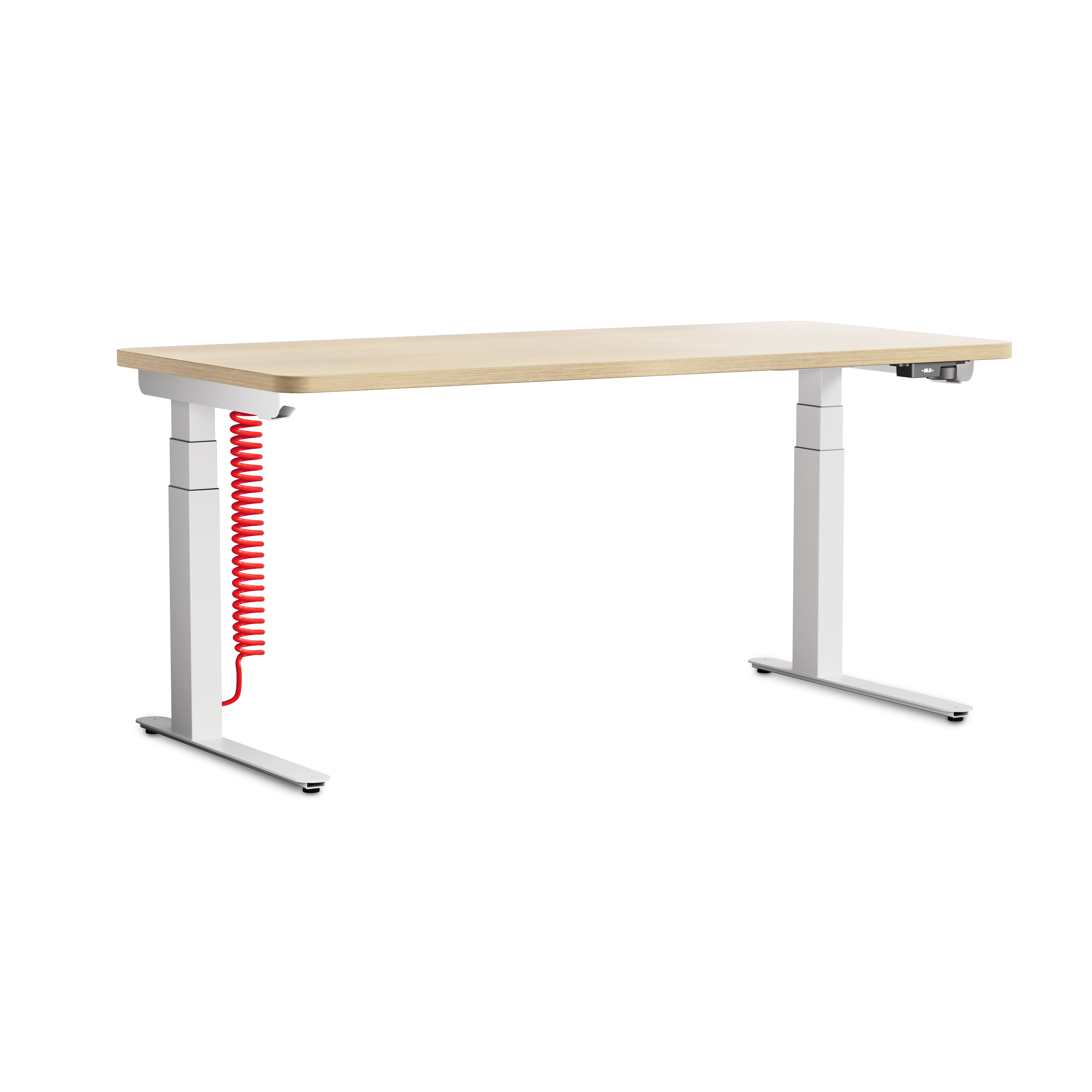 Coyl Gaming Desk - White,  Clear on Ash