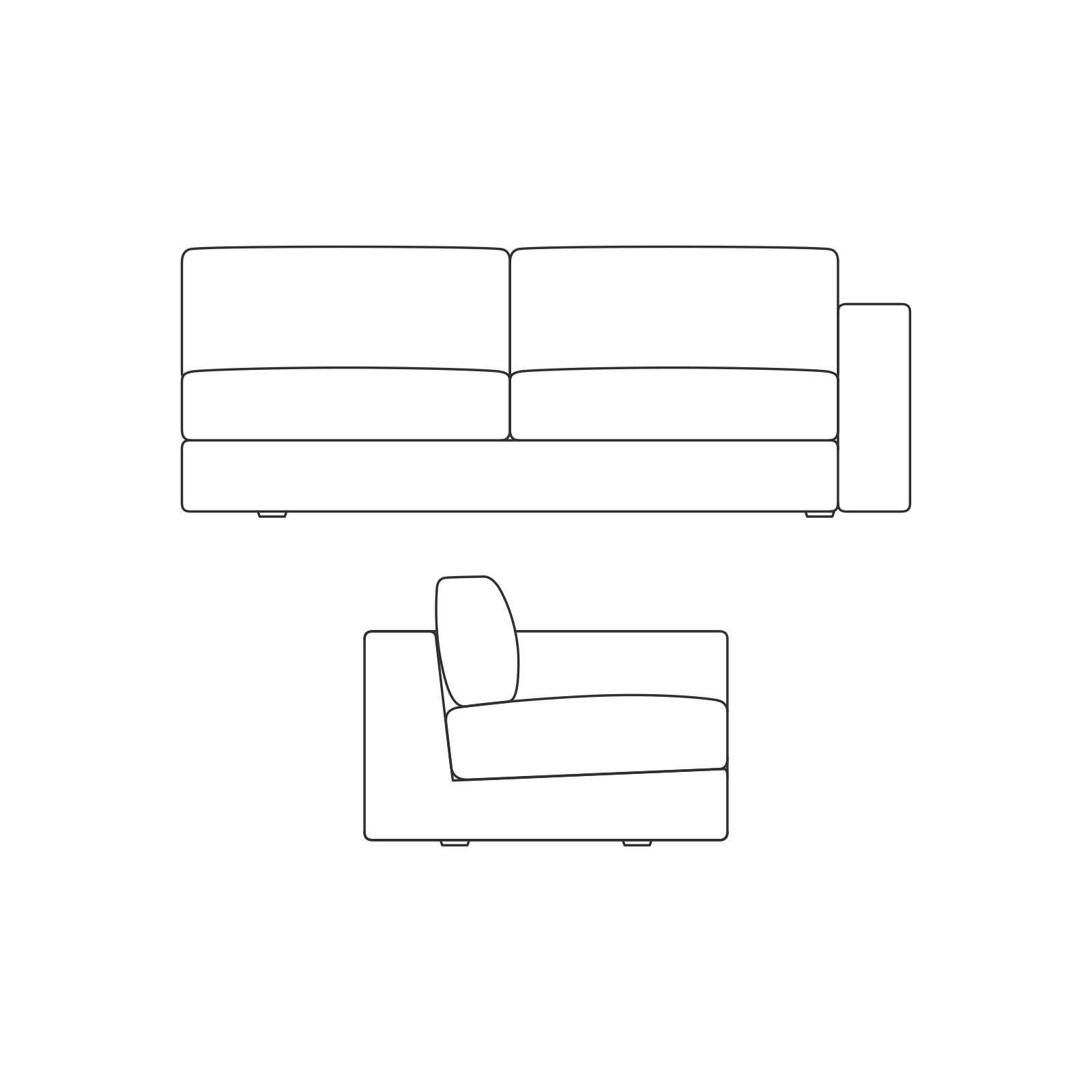 One Arm - 4" Tubular Leg