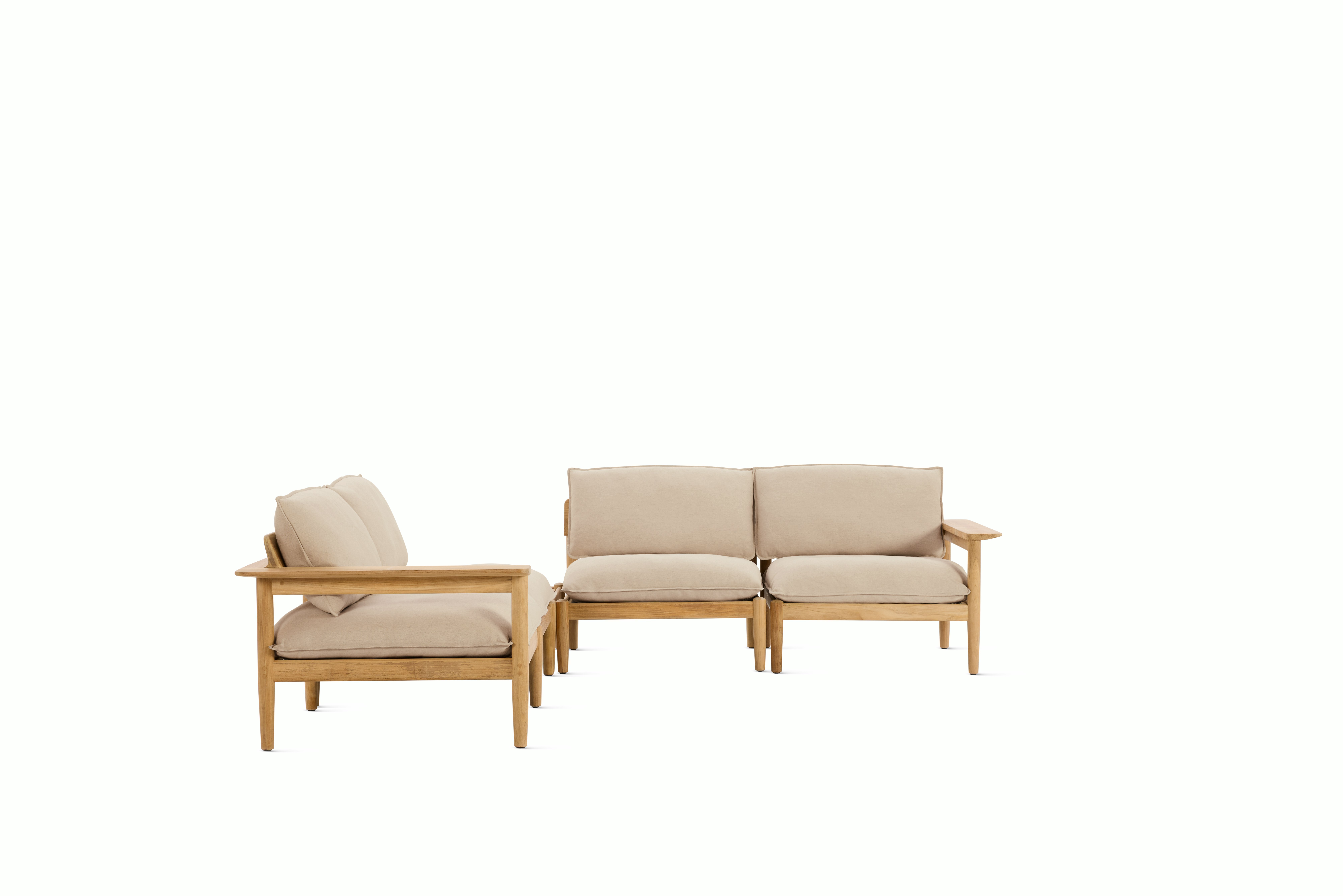 Terassi Corner Sectional with Table - Heritage,  Papyrus, FSC Certified
