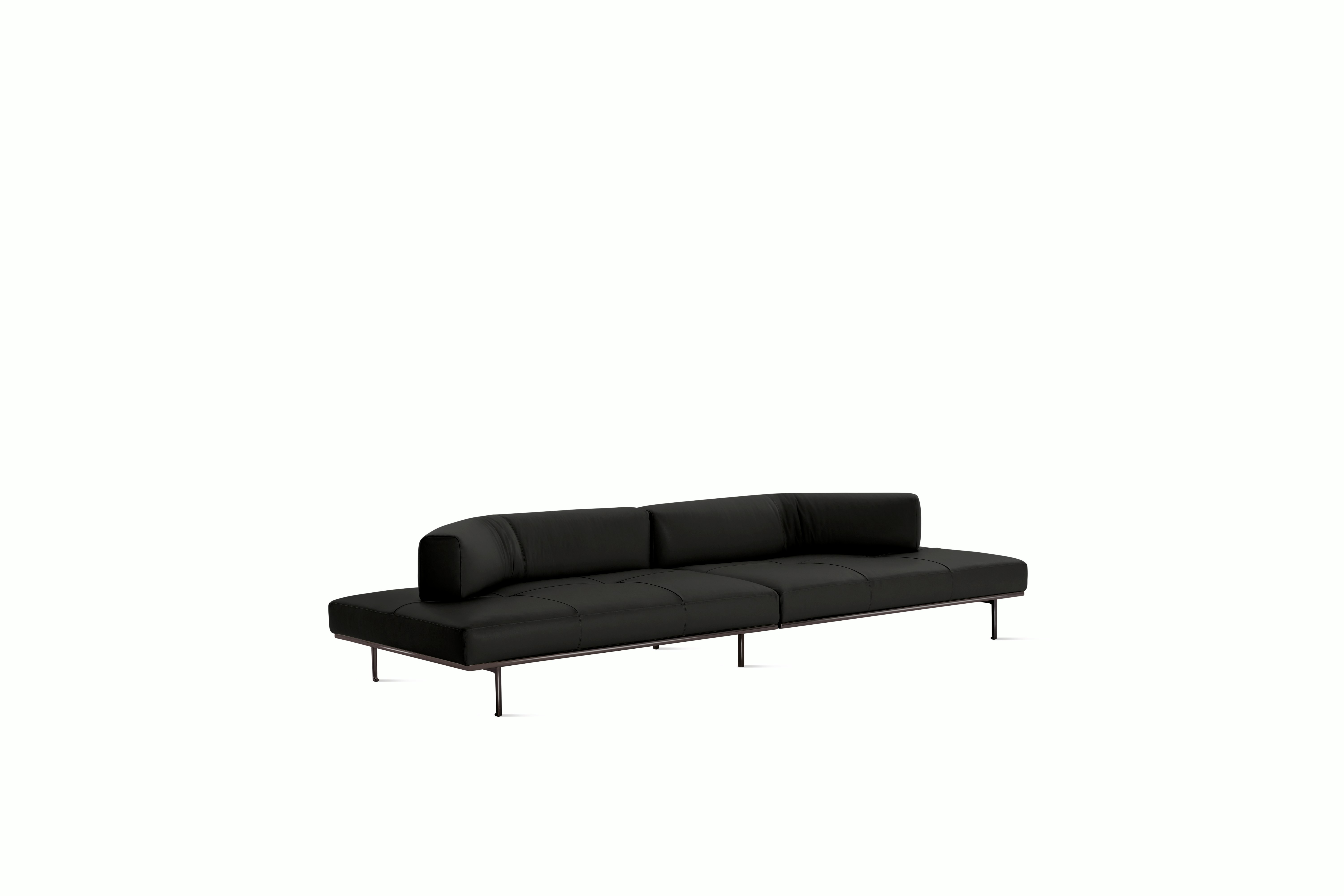 Matic Sofa - MH07 Config  Sofa,  Quilted,  Ultrasuede,  Black Onyx,  Charcoal