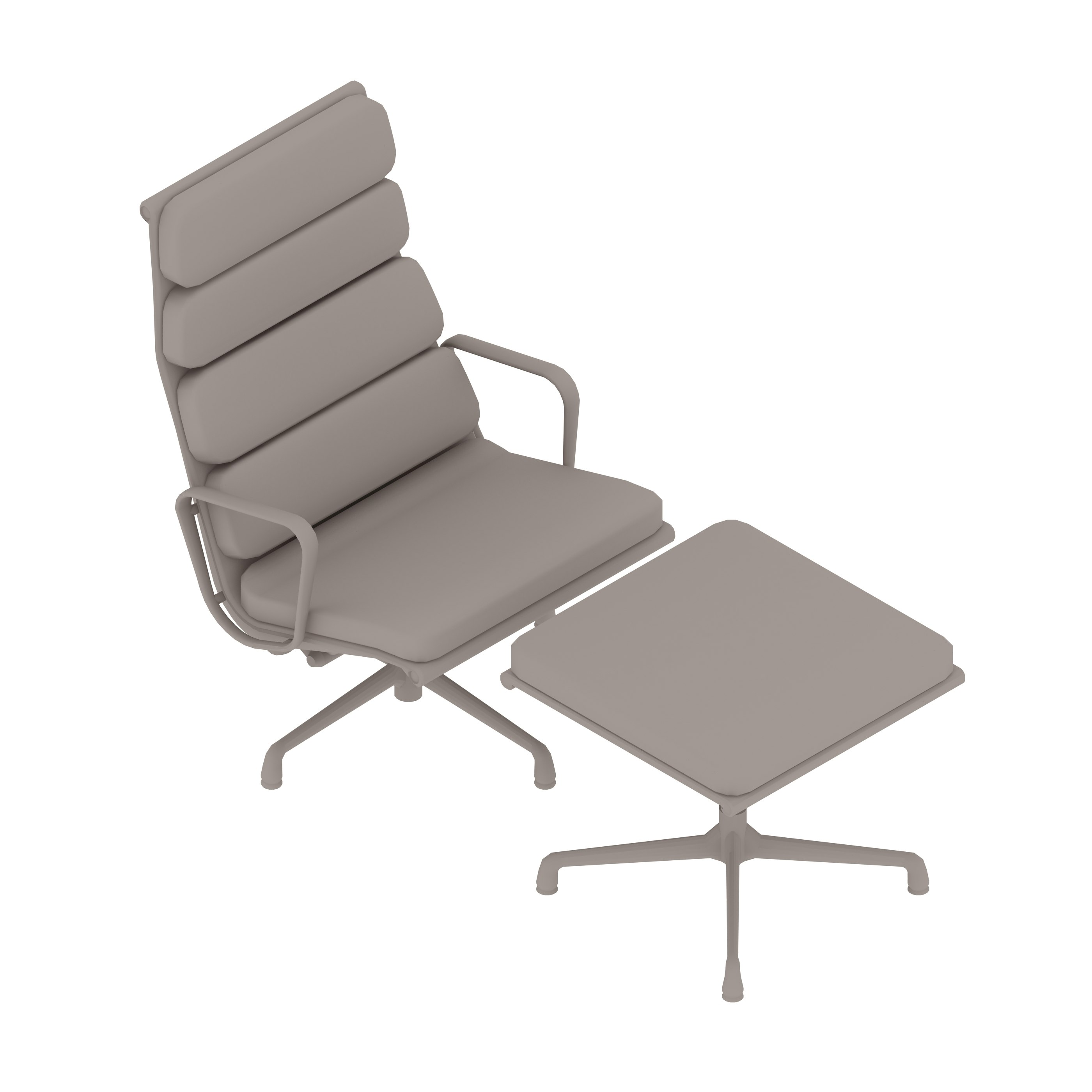 A generic rendering - Eames Soft Pad Lounge Chair