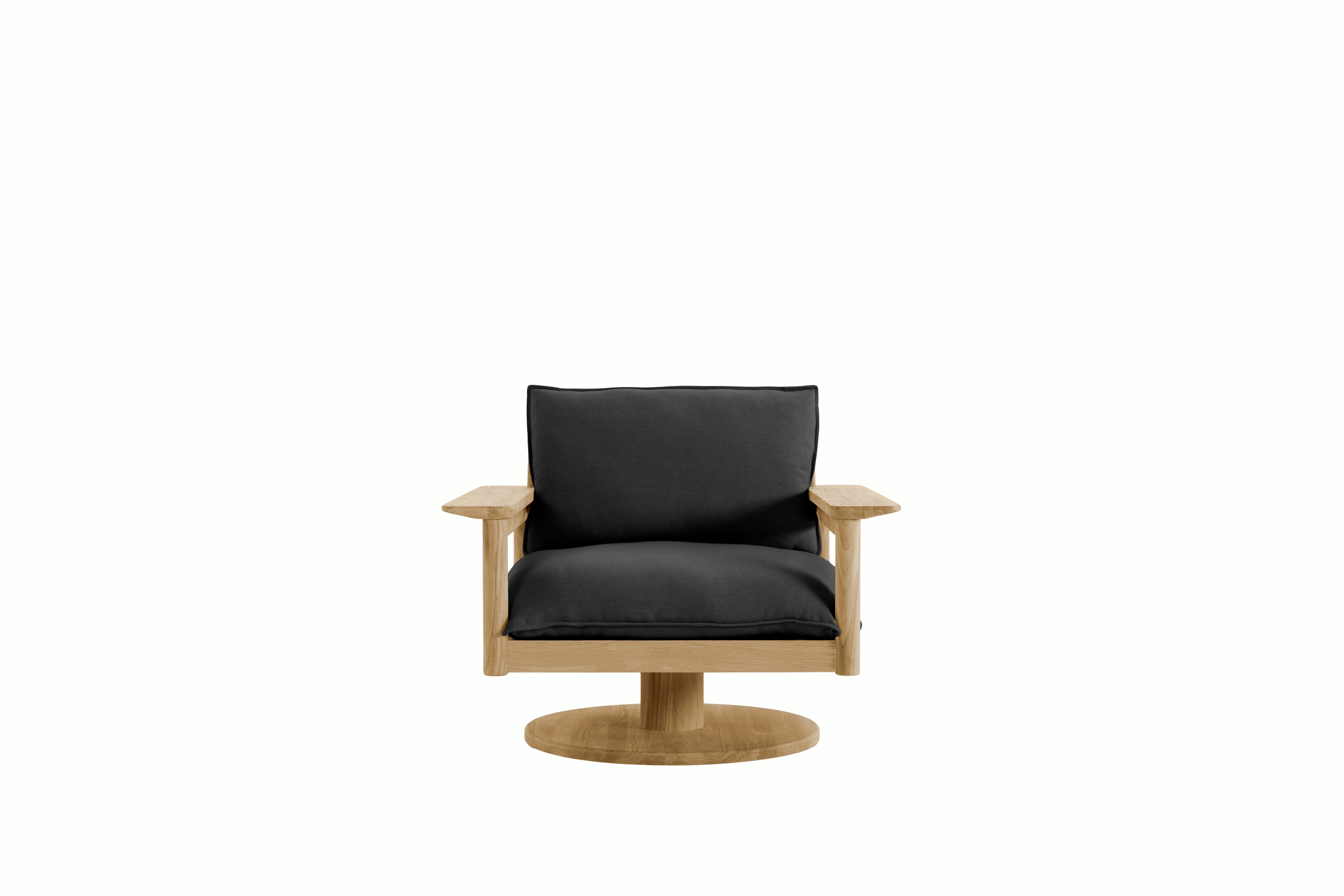 Terassi Swivel Lounge Chair - Heritage Char