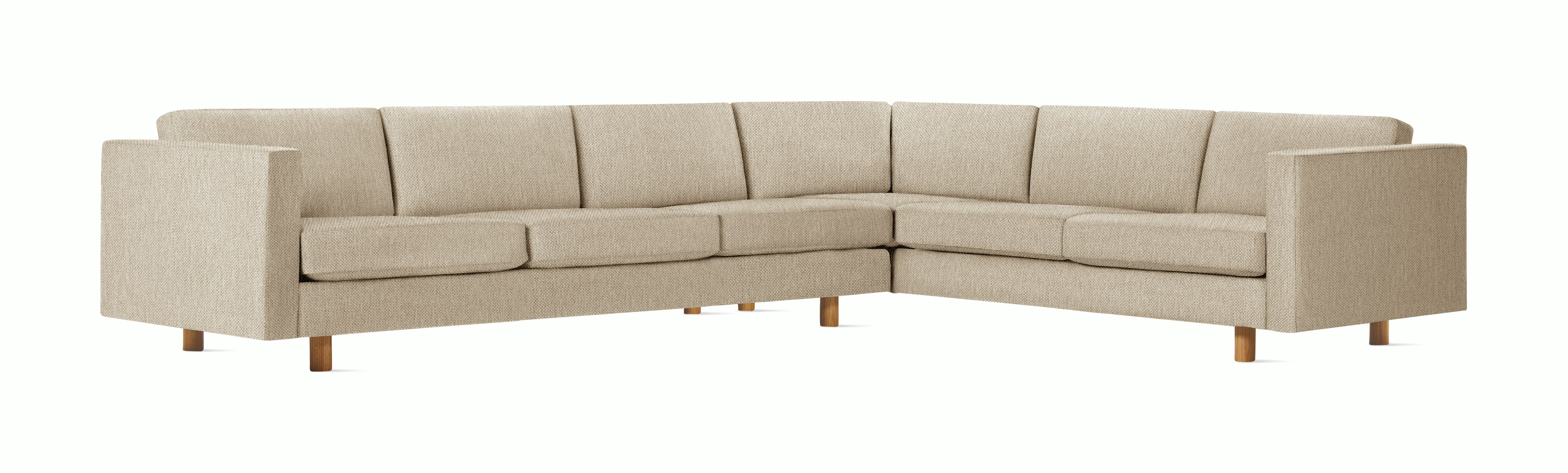 Lispenard Corner Sectional - 15 H,  Right,  Mode - Basket,  Oak