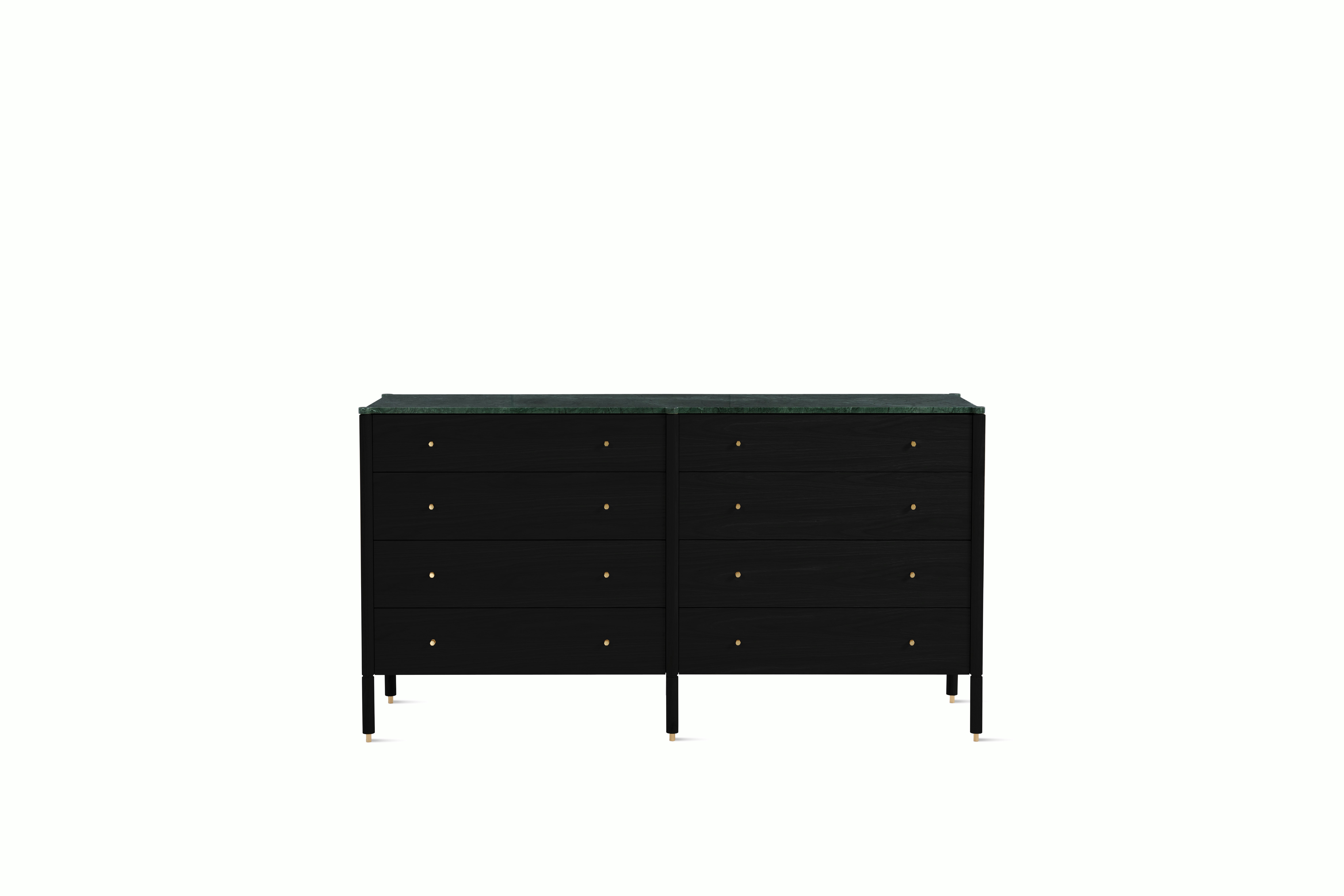 Morrison Dresser - Eight Drawer, Ebonized Oak, Verde Indio