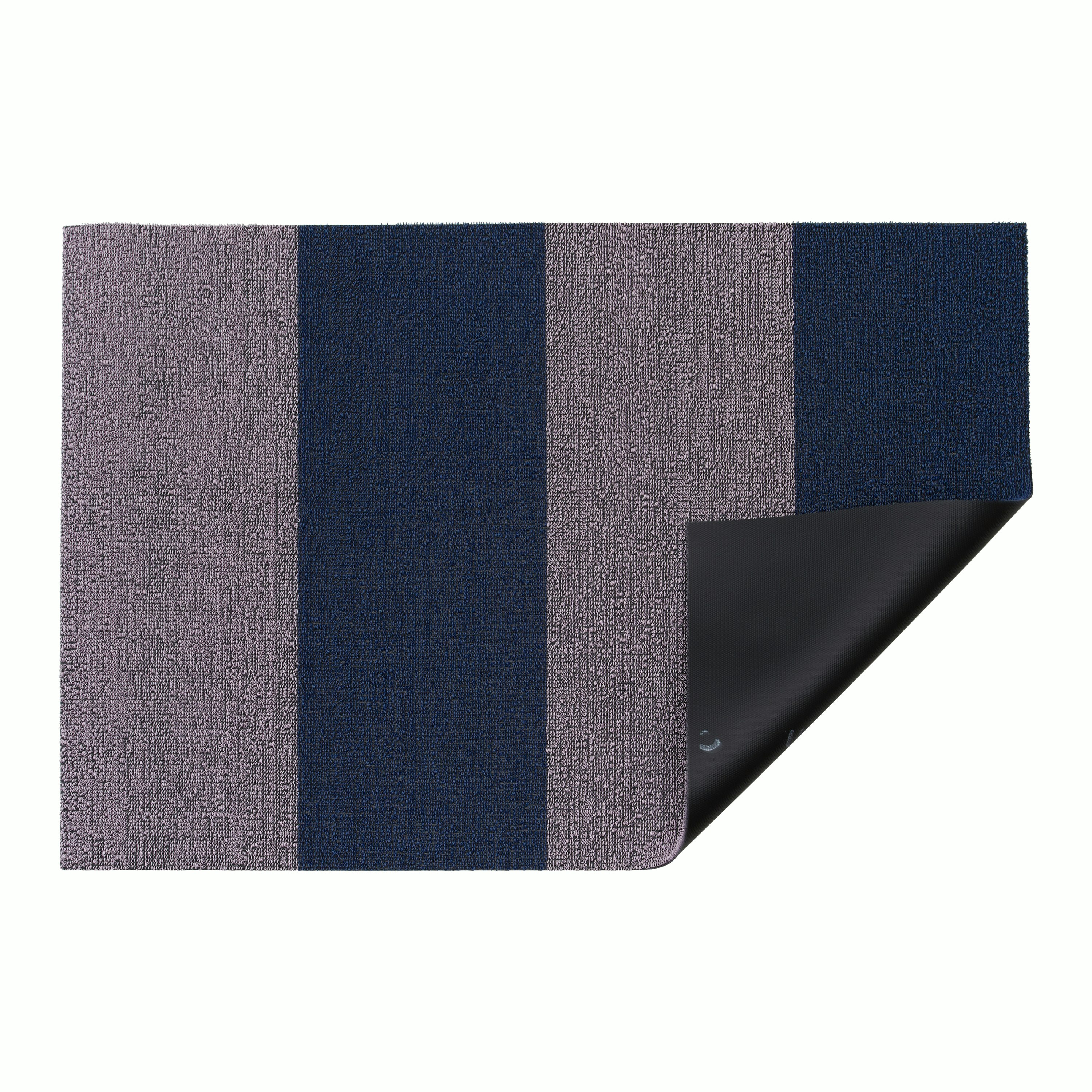 A detailed look at Duo Stripe Shag Mat in 2 ft x 3 ft, Berry.