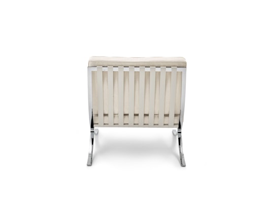 Barcelona Chair in Haven - Ivory, Polished Stainless Steel Barcelona Chair