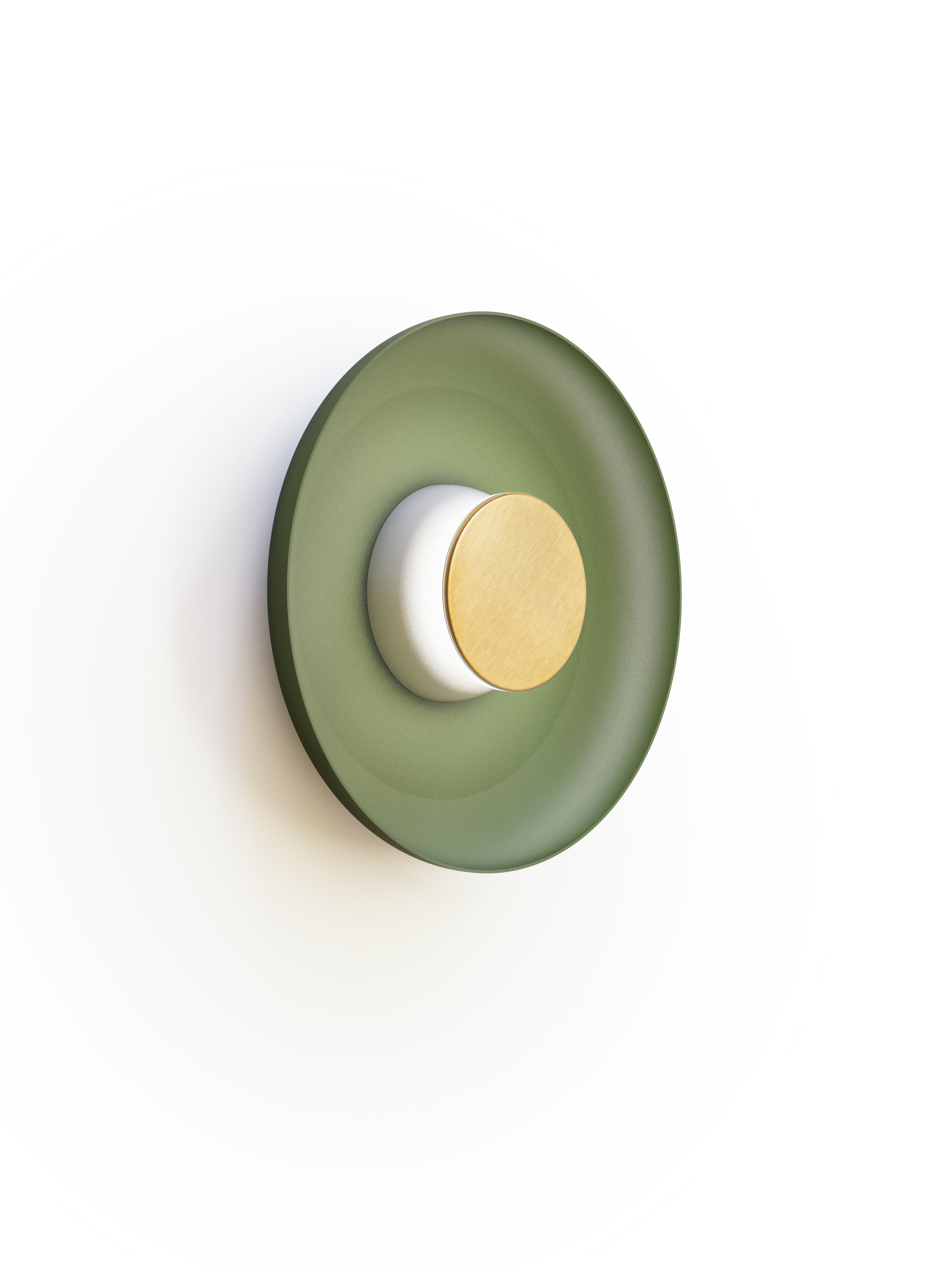 A Totem Sconce in Brass, Forest viewed from an angle