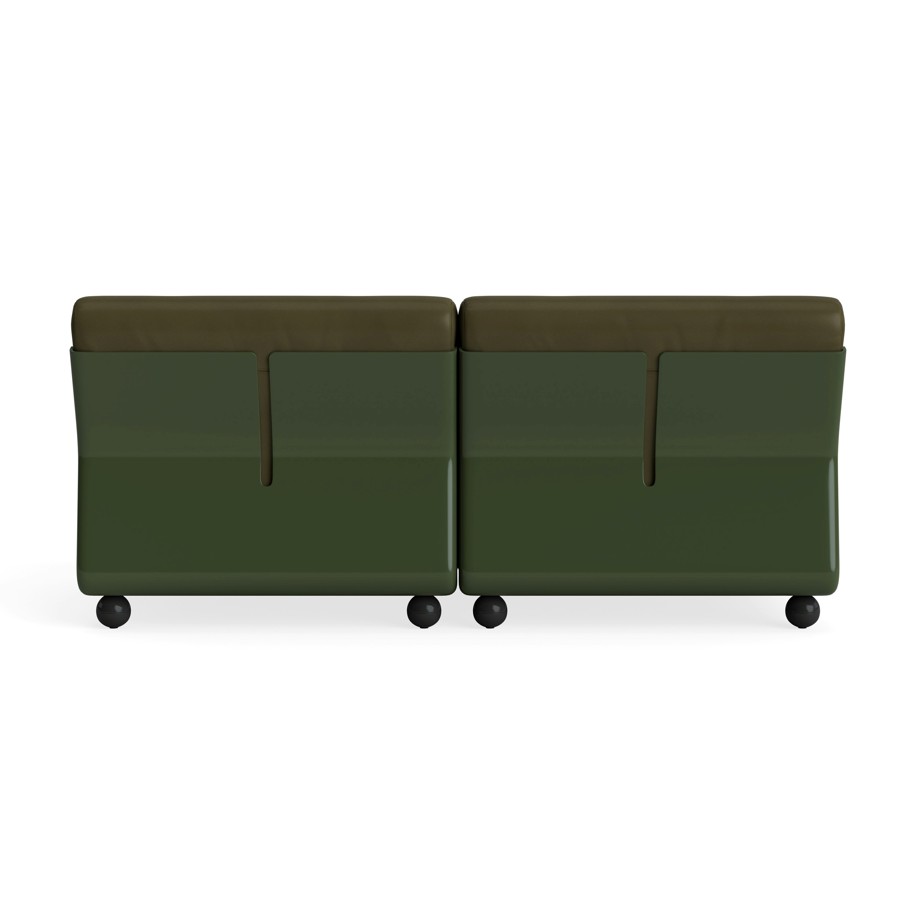 Amanta Sofa - Two Seater, Sense Leather, Forest Green, Bottle Green