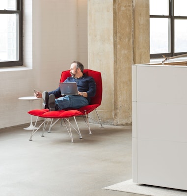 Activity Space Refuge Space Jehs+Laub Lounge Chair and Ottoman getaway space Saarinen Side Table