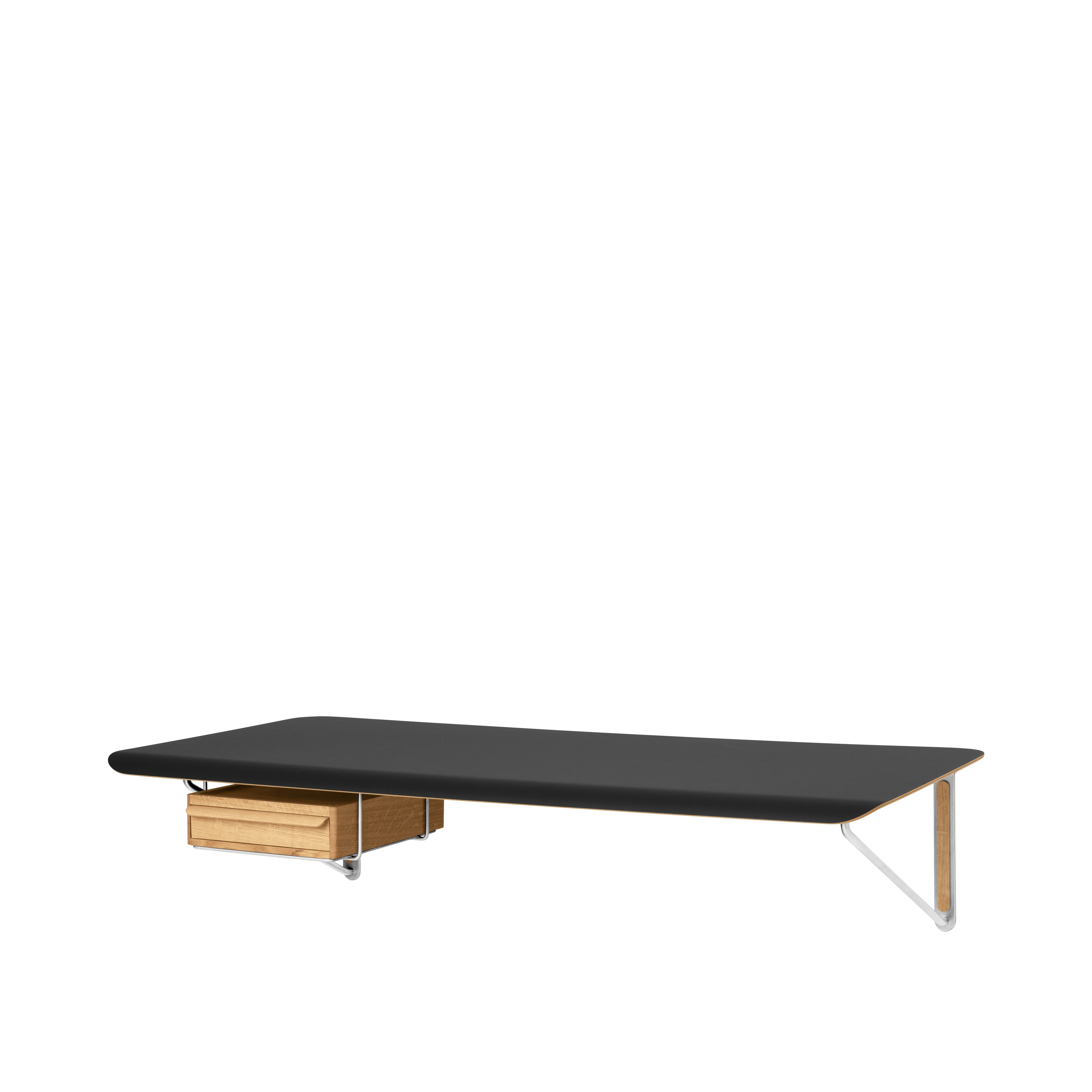 AB109 Wall Desk - Black Laminate with Drawer