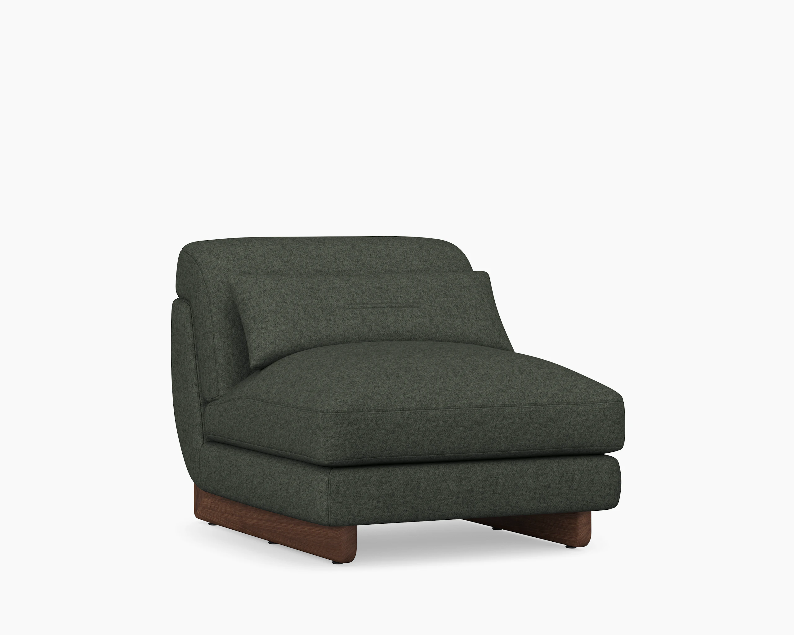 Contra Lounge Chair - Armless, Pecora, Hunter, Walnut