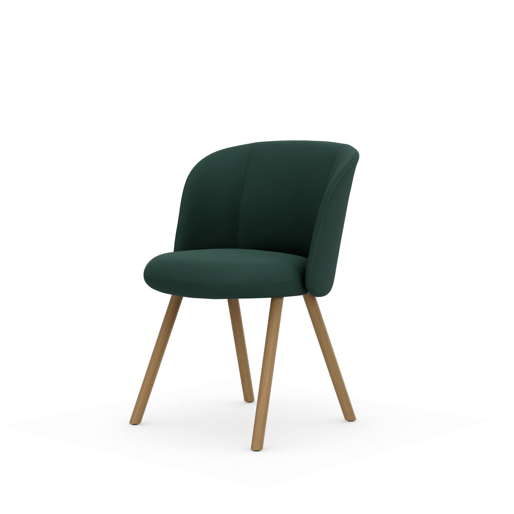Mikado Chair - Side Chair, Volo, Green Grey, Oak