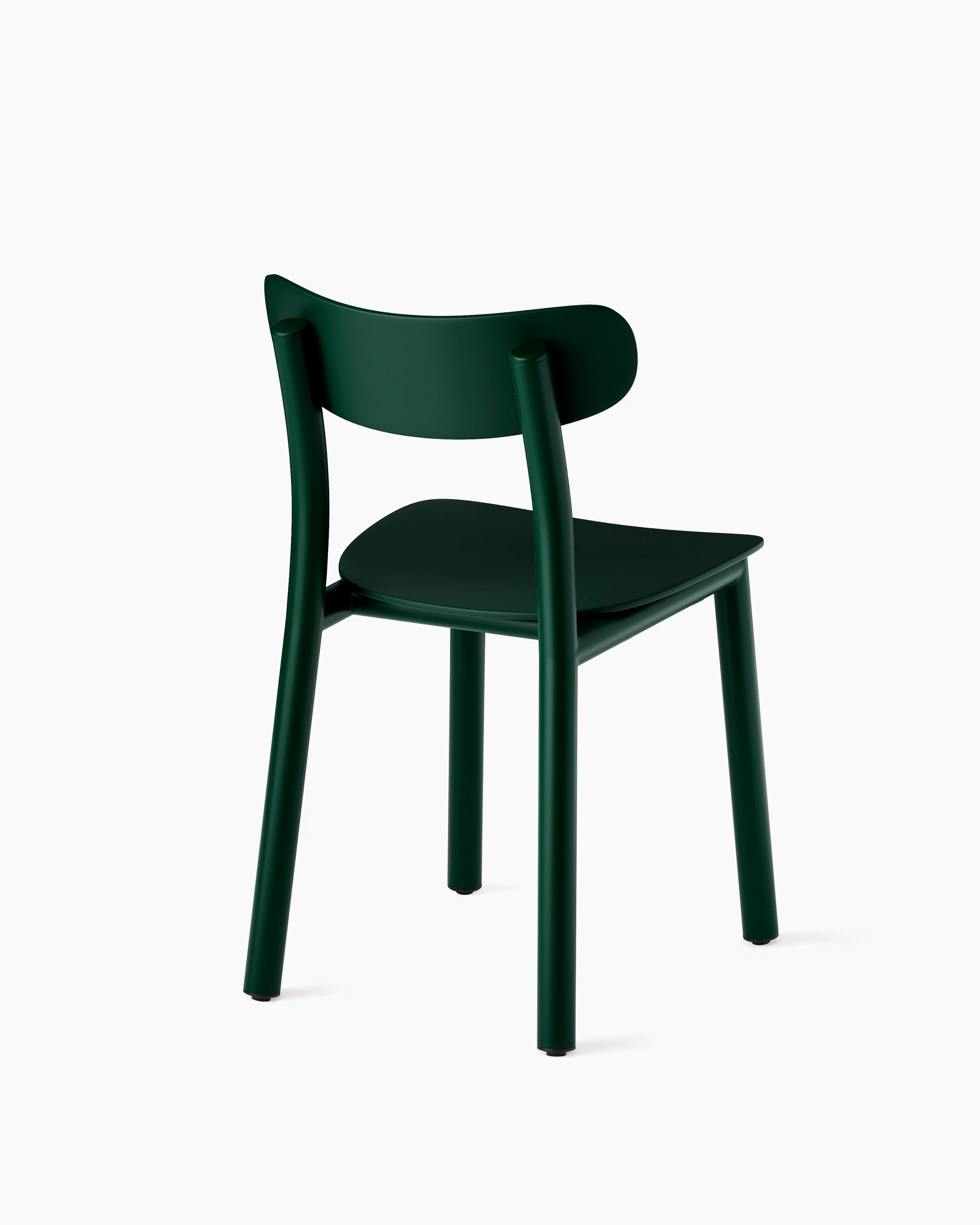 White background shot of Lotti Chair in Moss Green finish