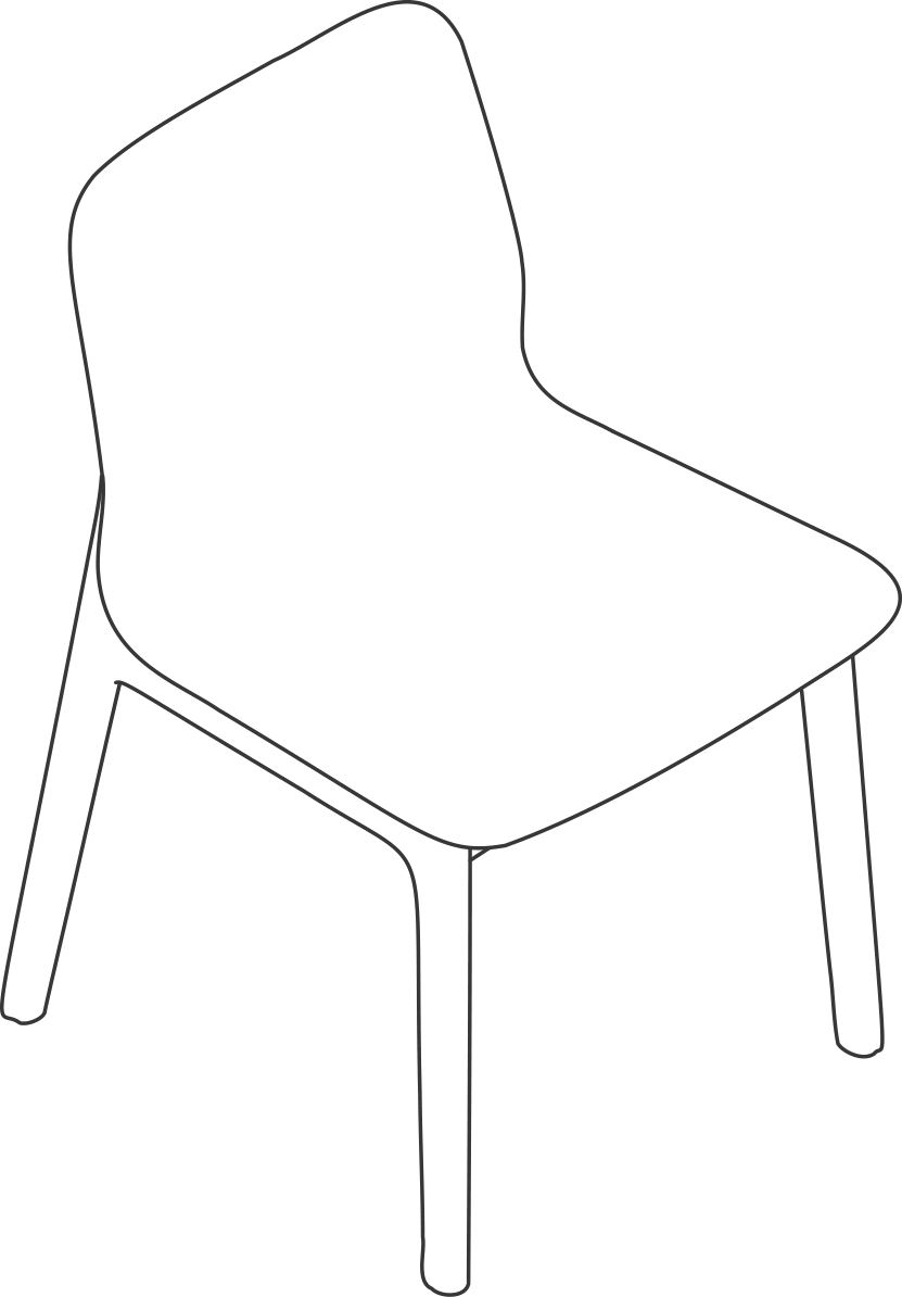 A line drawing - Deft Side Chair