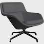Striad Lounge Chair - Low Back,  Beck,  Molecule,  Black,  4-Star Swivel,  Black