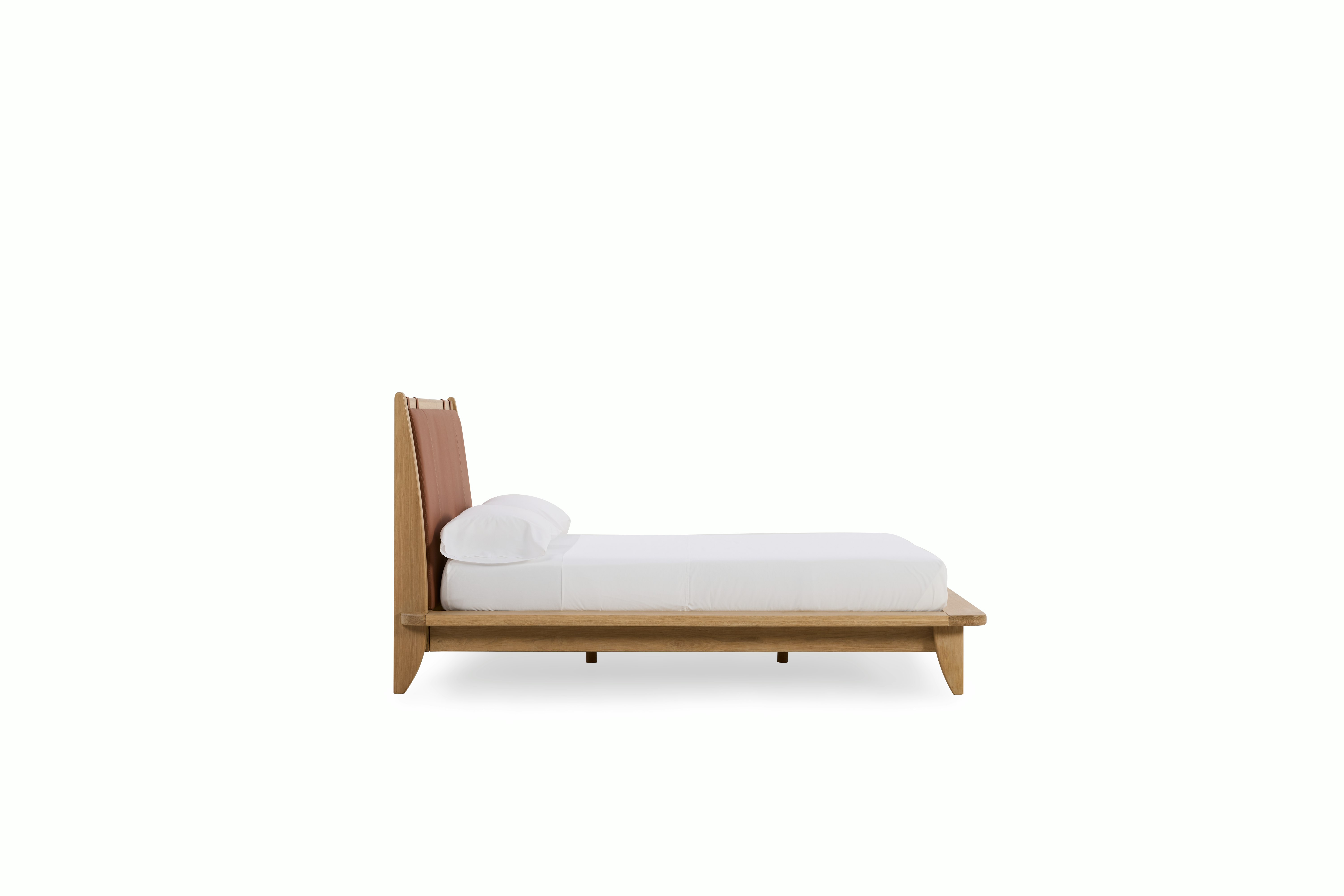 Noviembre Bed - oak,  cognac