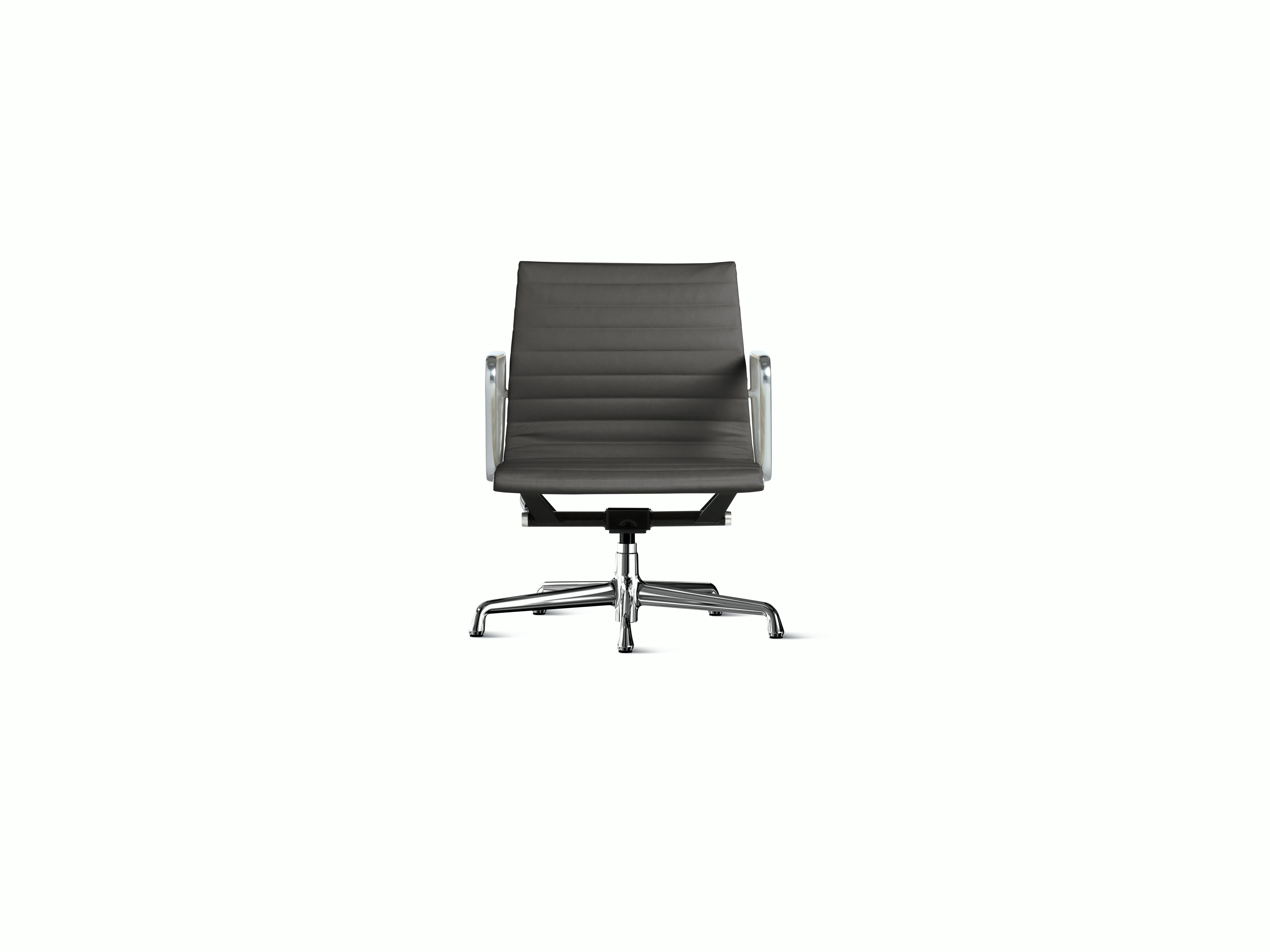 Eames Aluminum Group Chair - Mgmt, Vicenza, Slate, Pol Alum, Mnl, Std, Gld