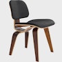 Eames Molded Plywood Dining Chair Wood Base (DCW) - Upholstered,   Santos Palisander Frame Mode - Talus