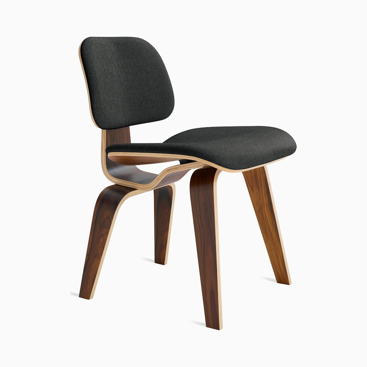 Eames Molded Plywood Dining Chair Wood Base (DCW) Eames Molded Plywood Dining Chair Wood Base (DCW), Upholstered