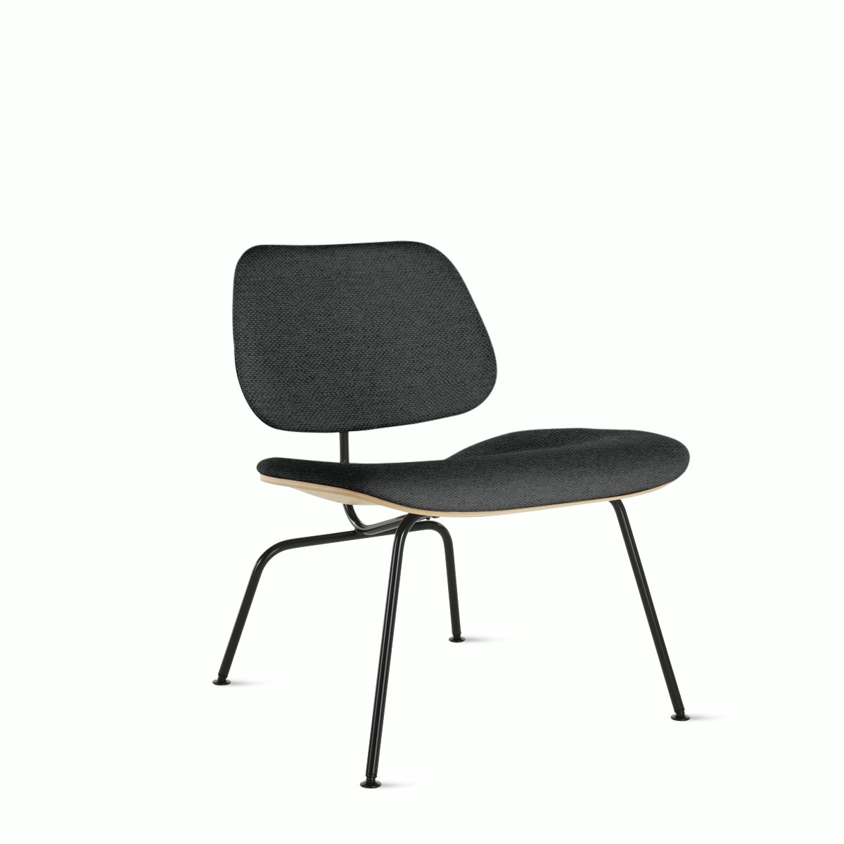 Eames Molded Plywood Lounge Chair Metal Base (LCM), Upholstered