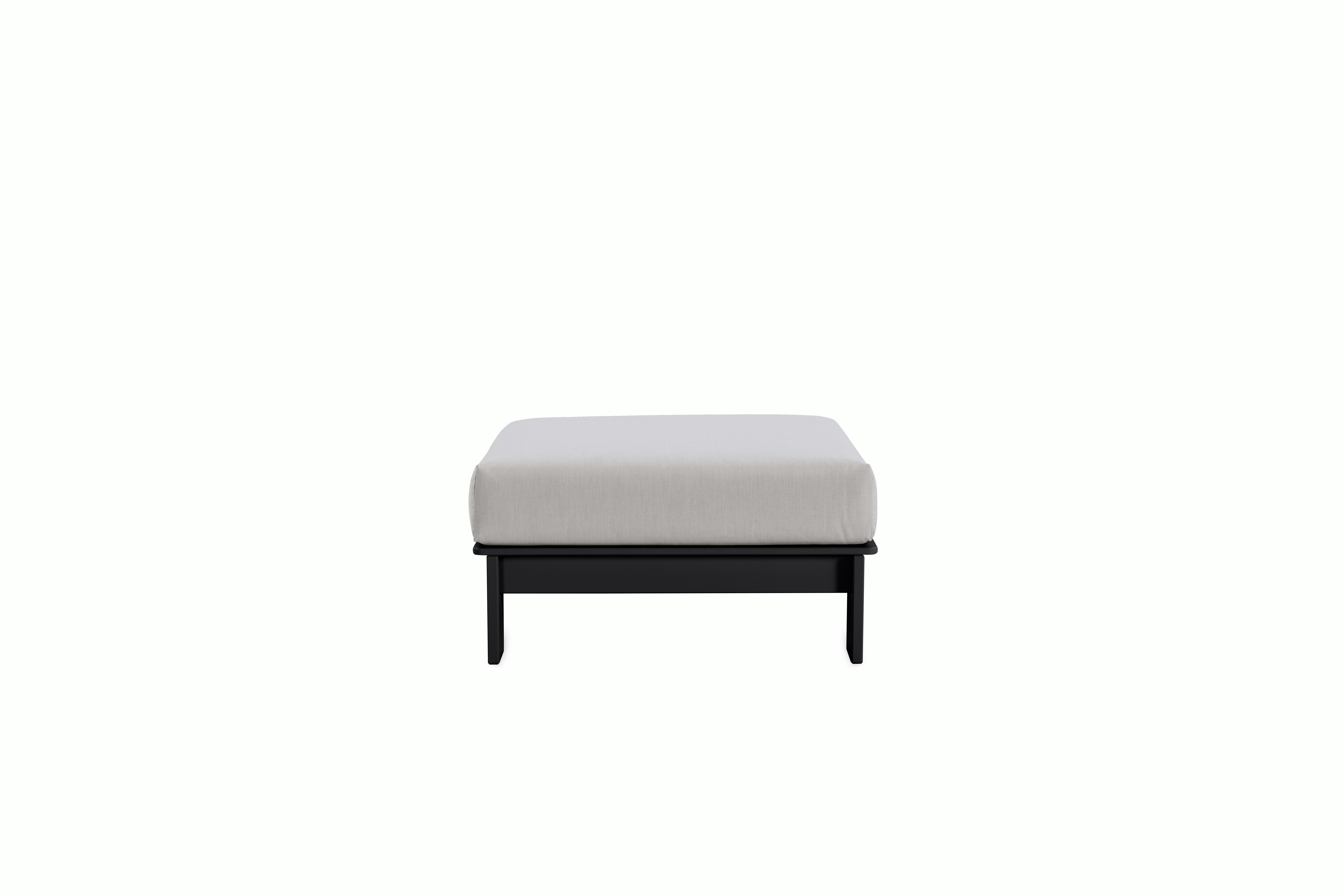 Pepin Ottoman - black,   cloud