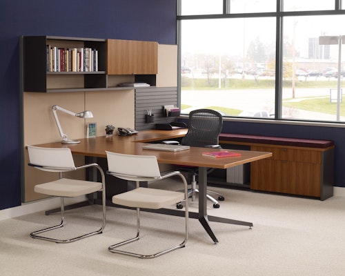 Dividends Skyline private office with Generation by Knoll