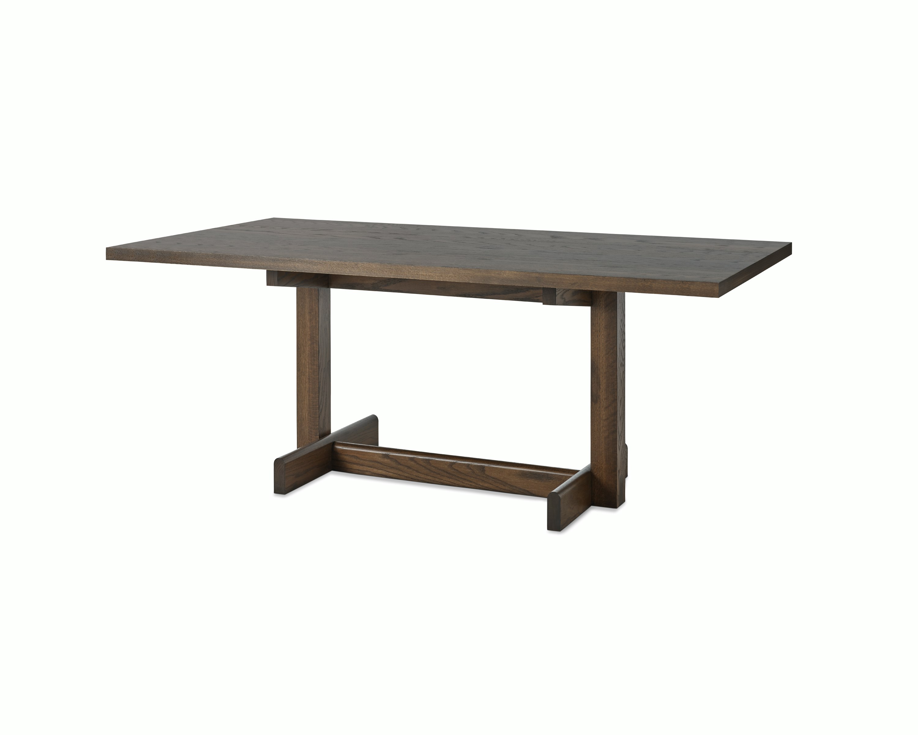 Land Table, Umber on oak, 75 in