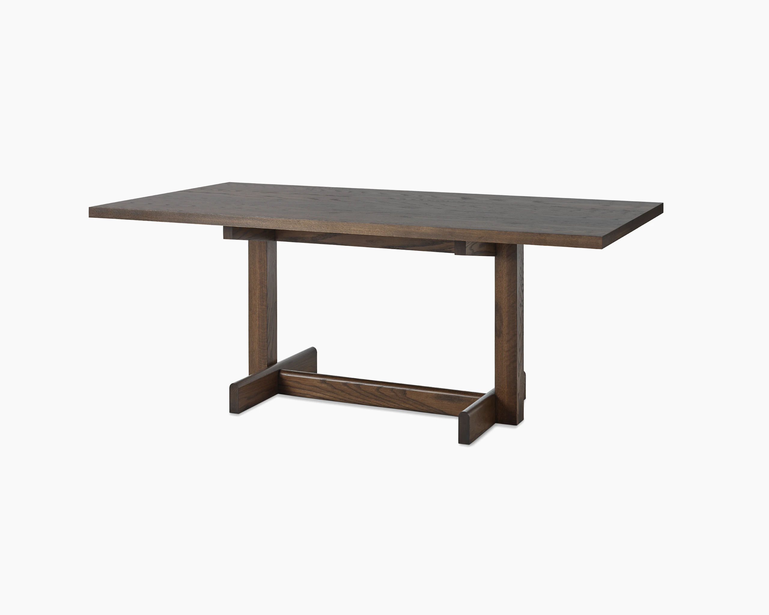 Land Table, Umber on oak, 75 in