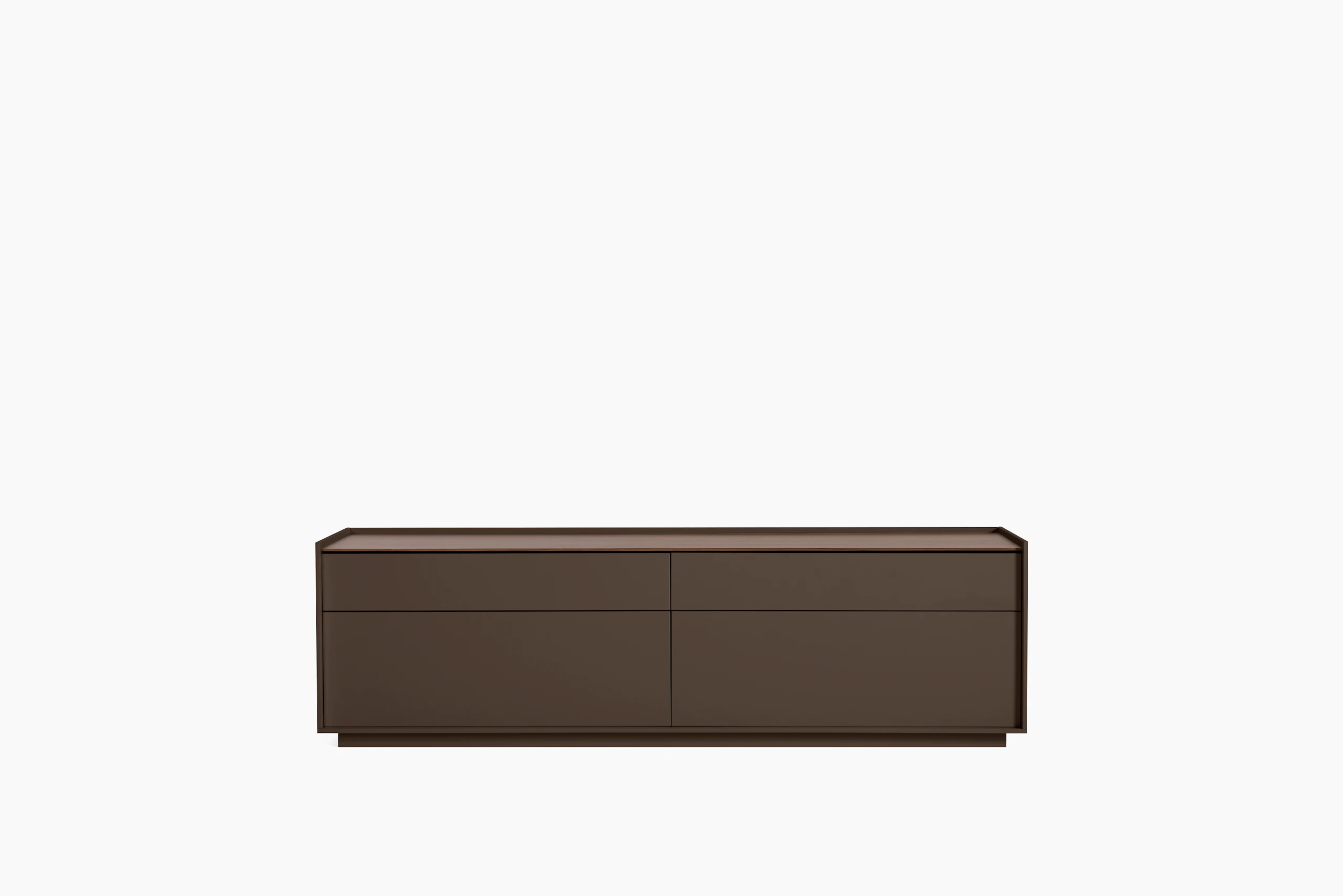 A Bera Credenza in onix Viewed from the front.