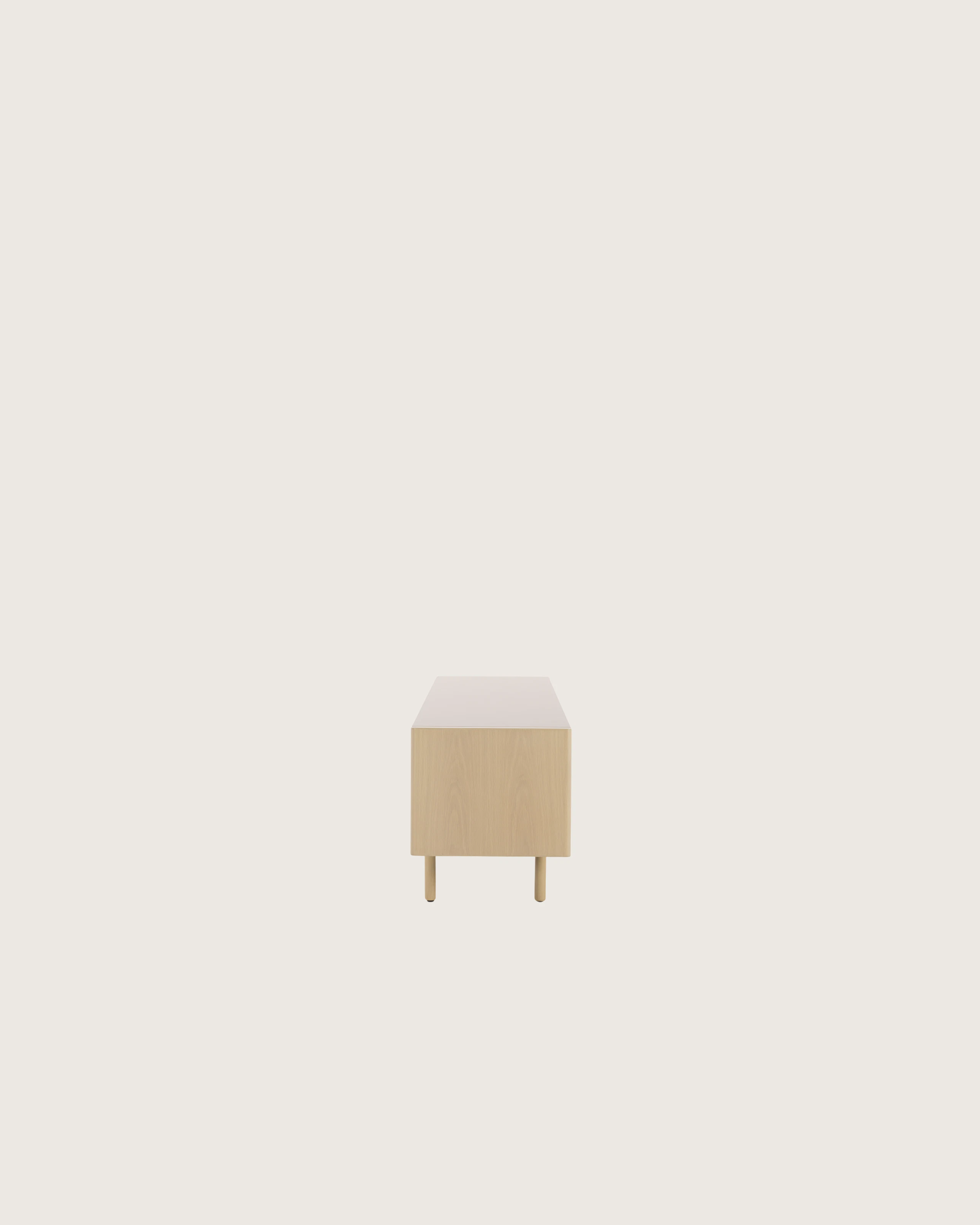 New Canaan Media Unit - oak, champagne
