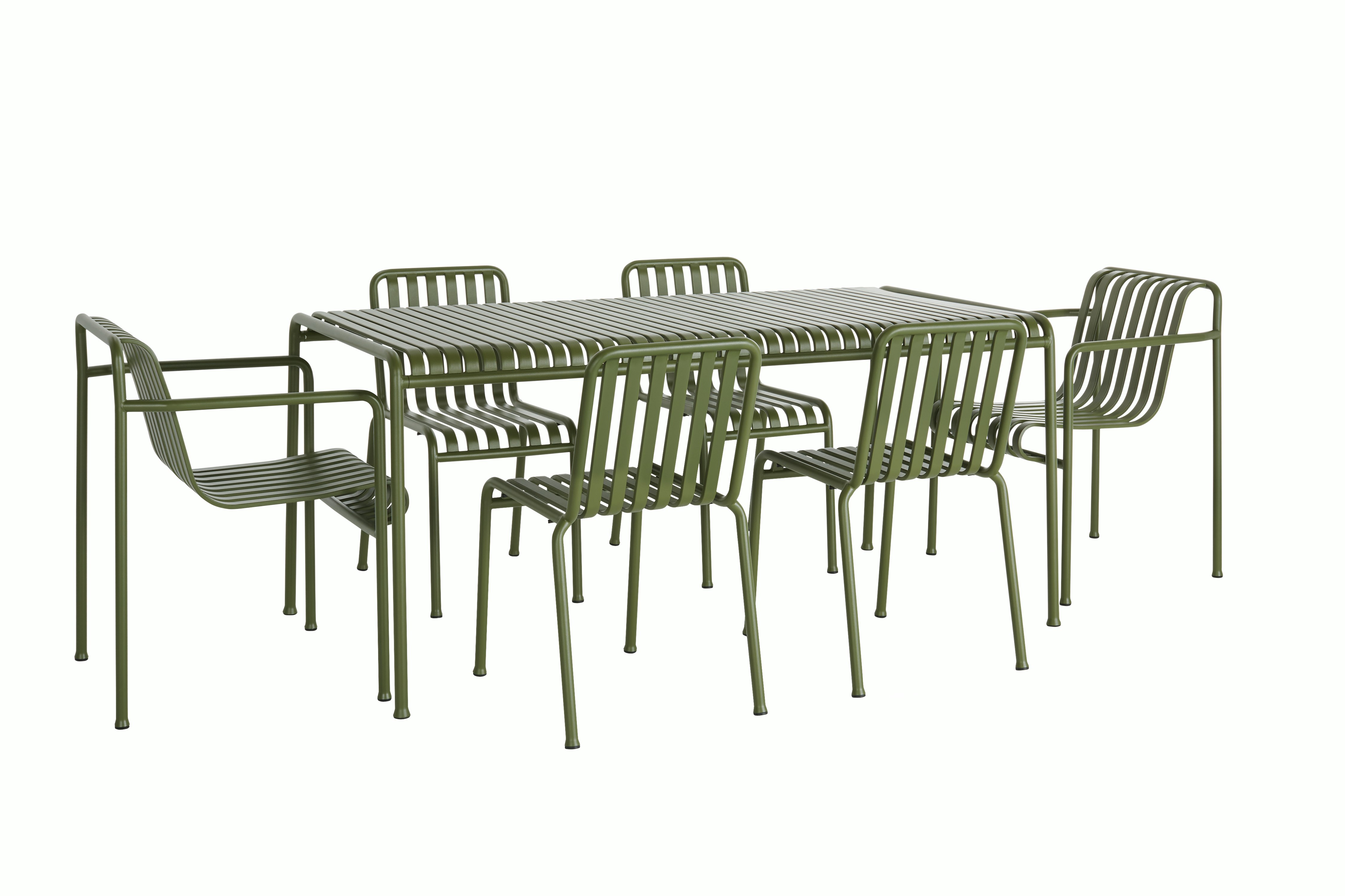 Palissade Dining Set, 4 Side Chairs & 2 Dining Armchairs