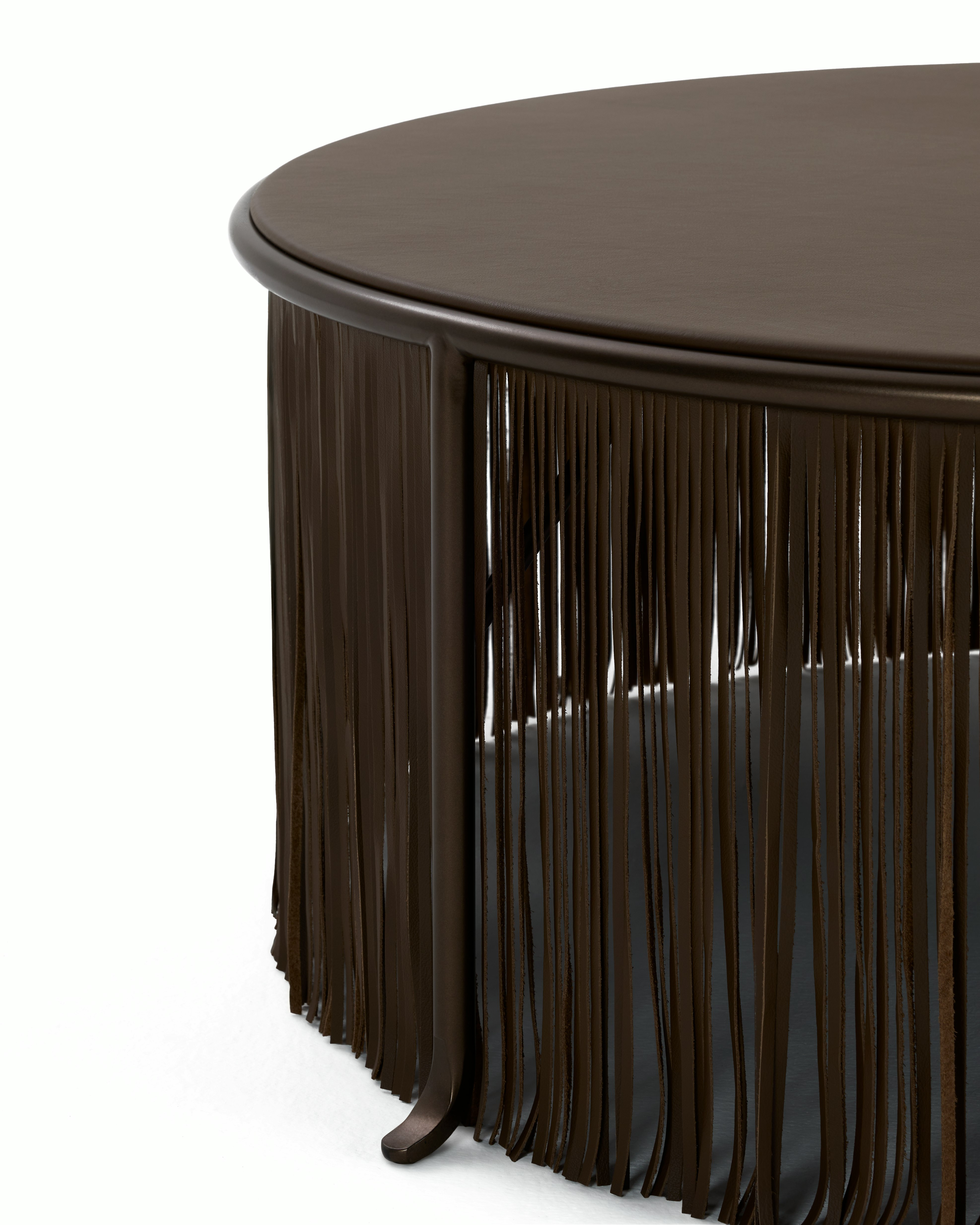 A Dozie Coffee Table in Bronze Metallic.