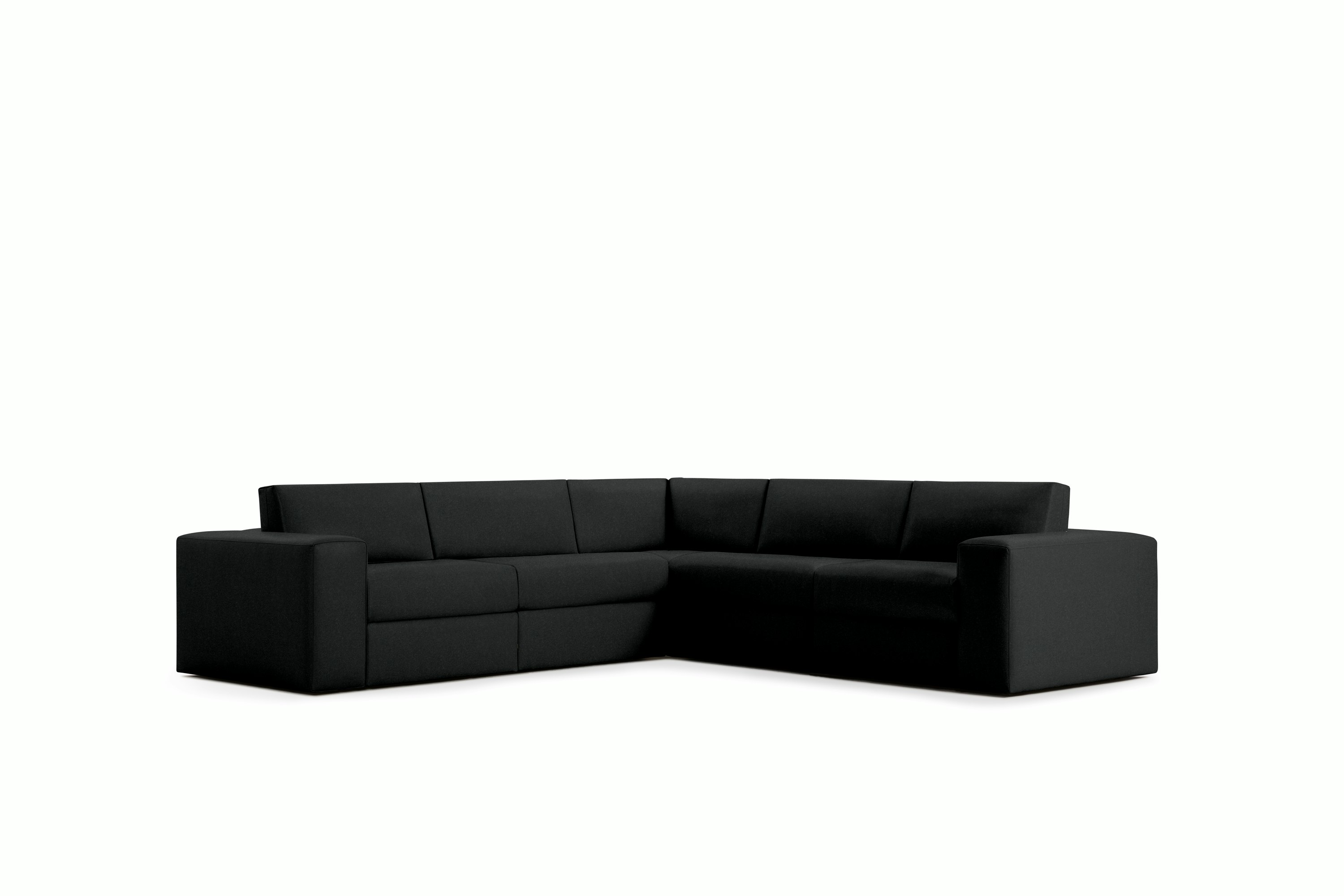 Irvin Corner Sectional -  Crypton Sintra Velvet,  Shark