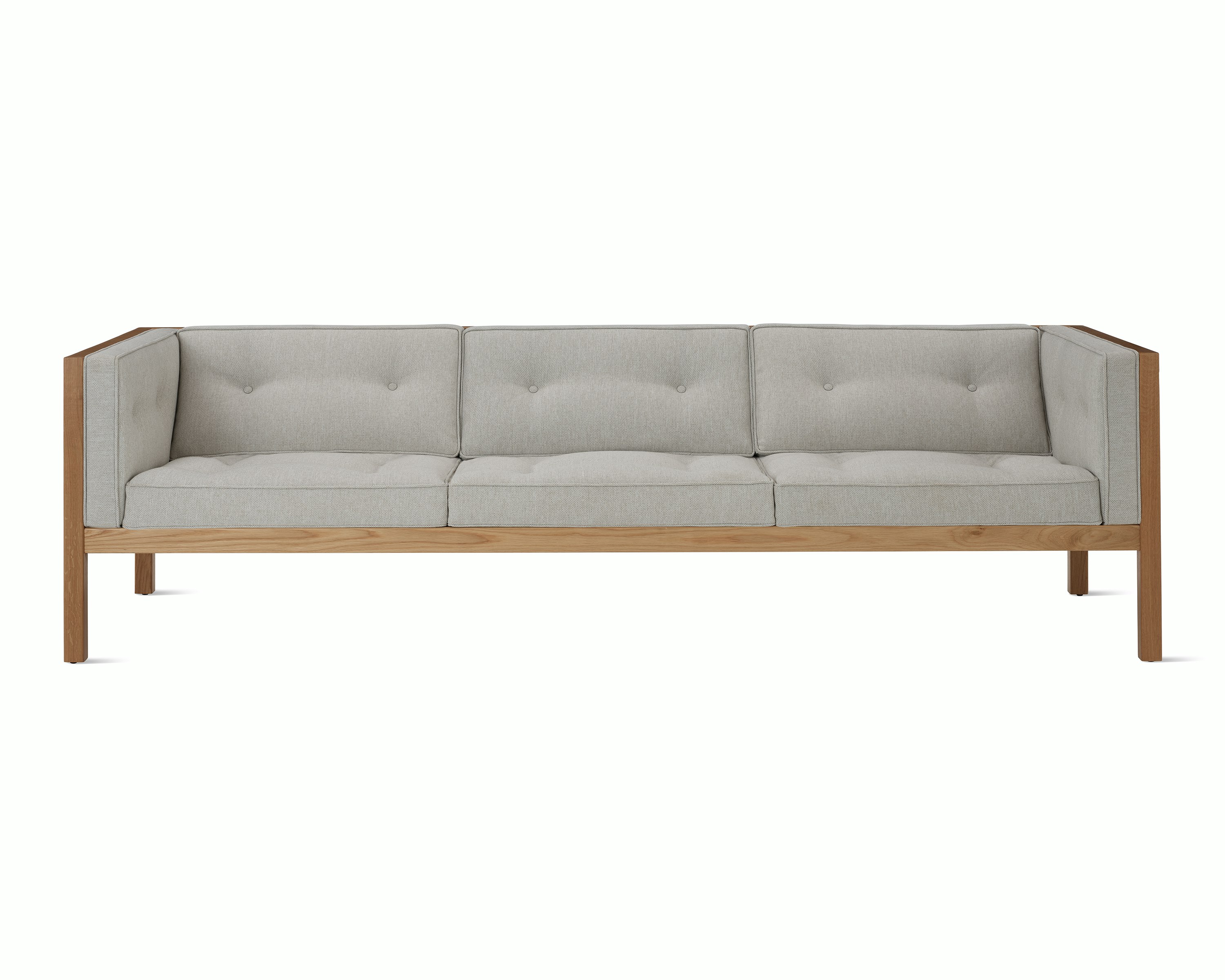 Nelson Cube Armchair in mode textile and oak