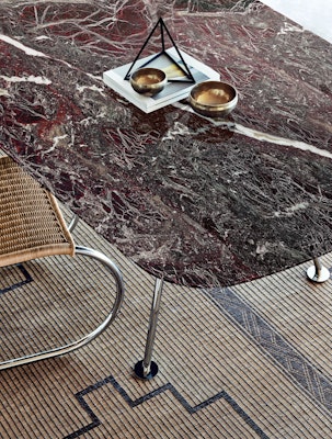 grasshopper high table piero lissoni dining table meeting table rosso rubino marble