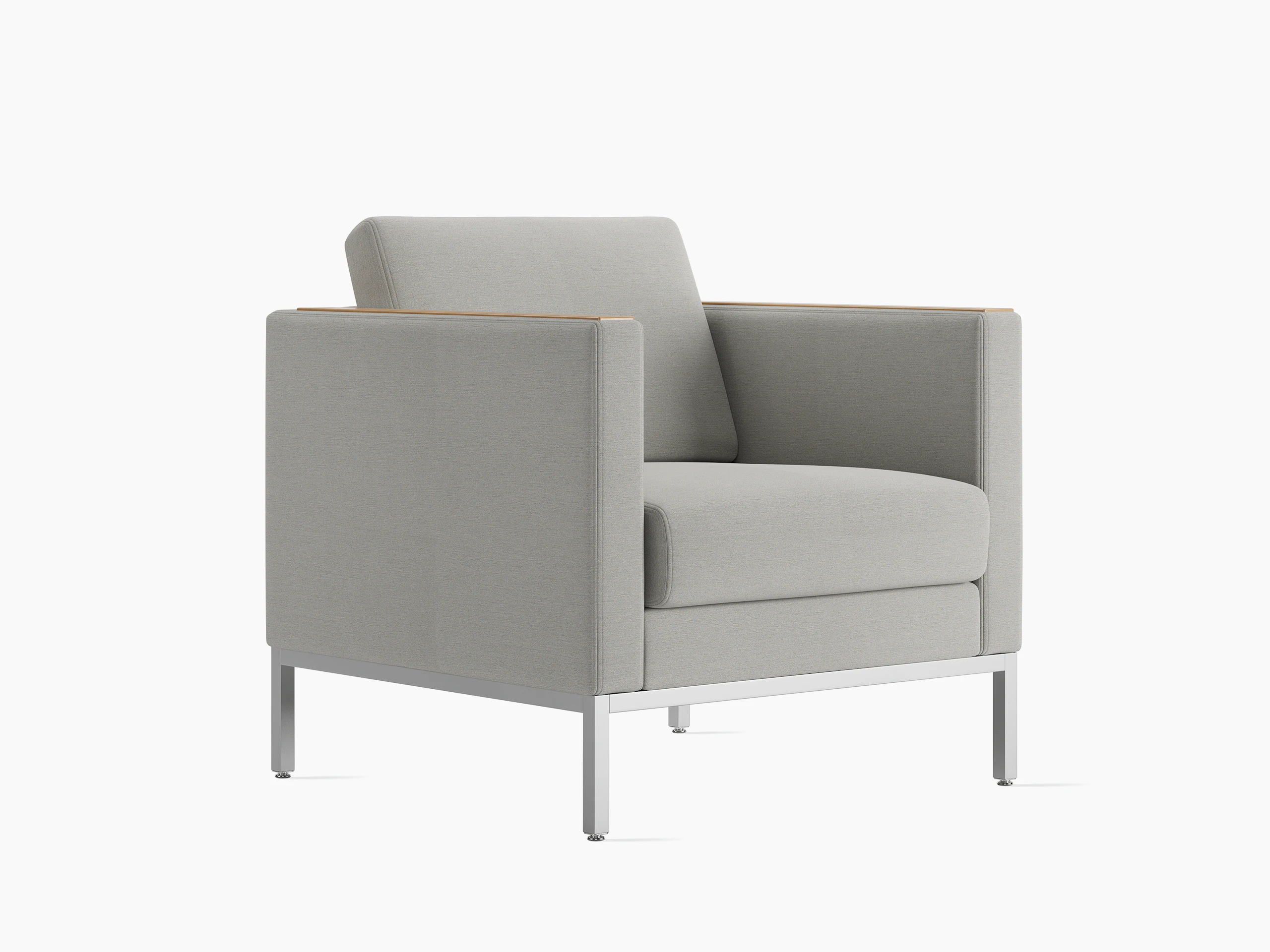 Riva Lounge Chair, angle, grey