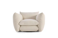 Perron Pillo Lounge Chair in Haven Ivory