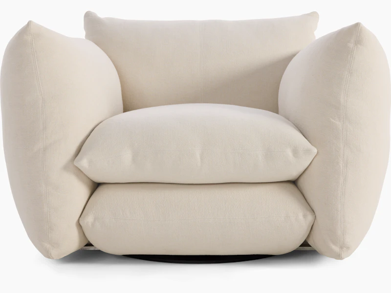 Perron Pillo Lounge Chair in Haven Ivory