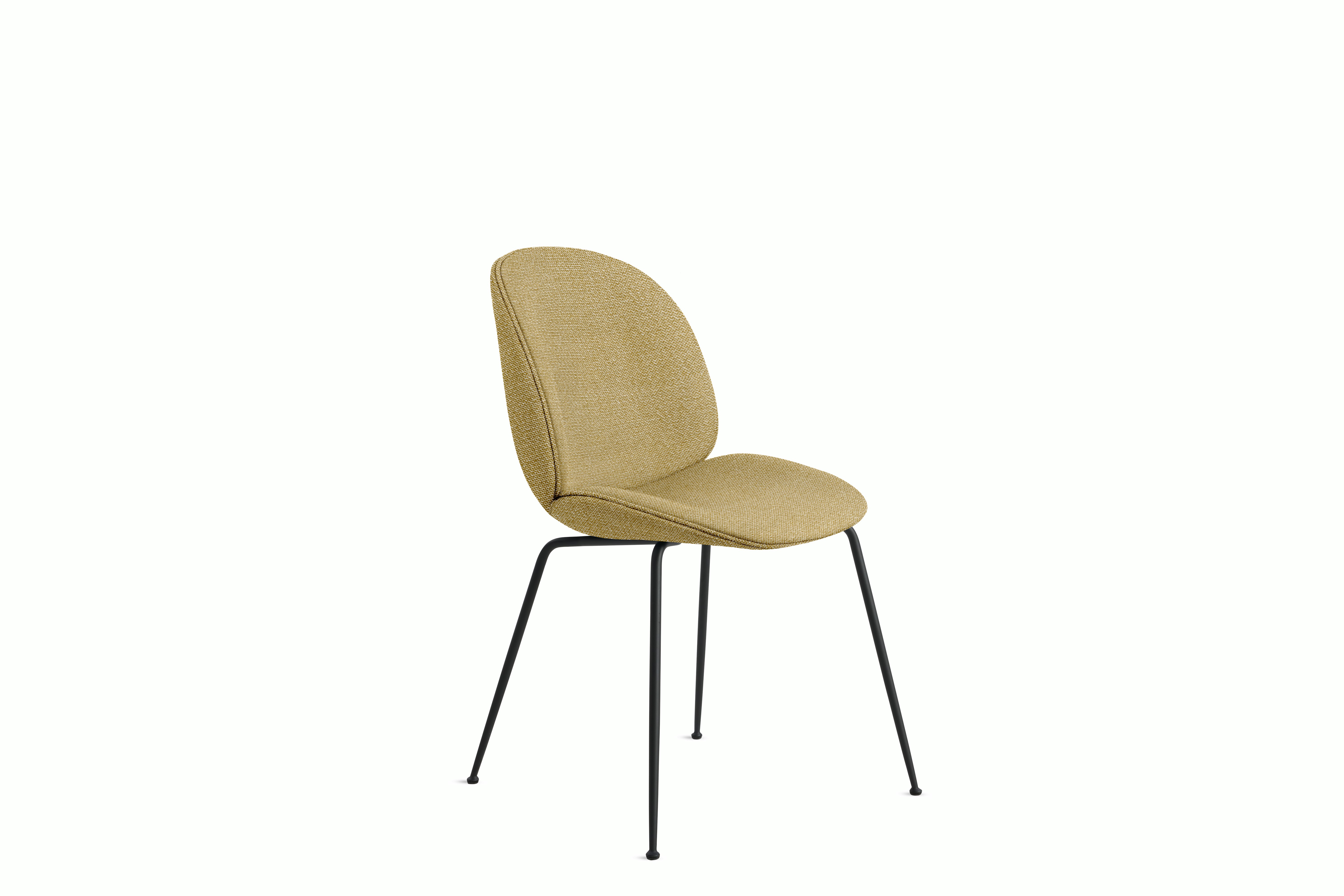 Beetle Side Chair - side chair,  safire,  yellow,  black metal