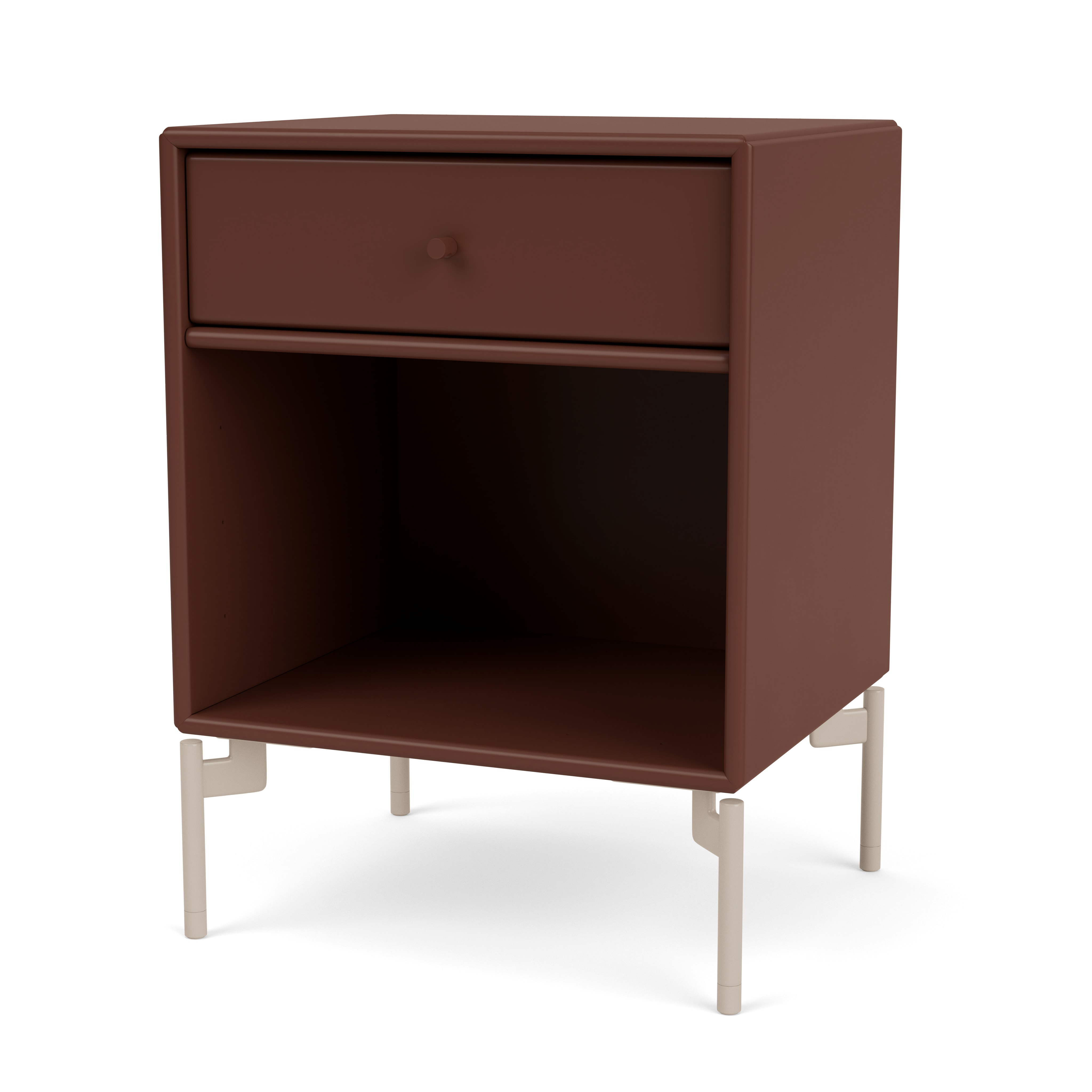 Dream Bedside Table - Masala, Mushroom Legs