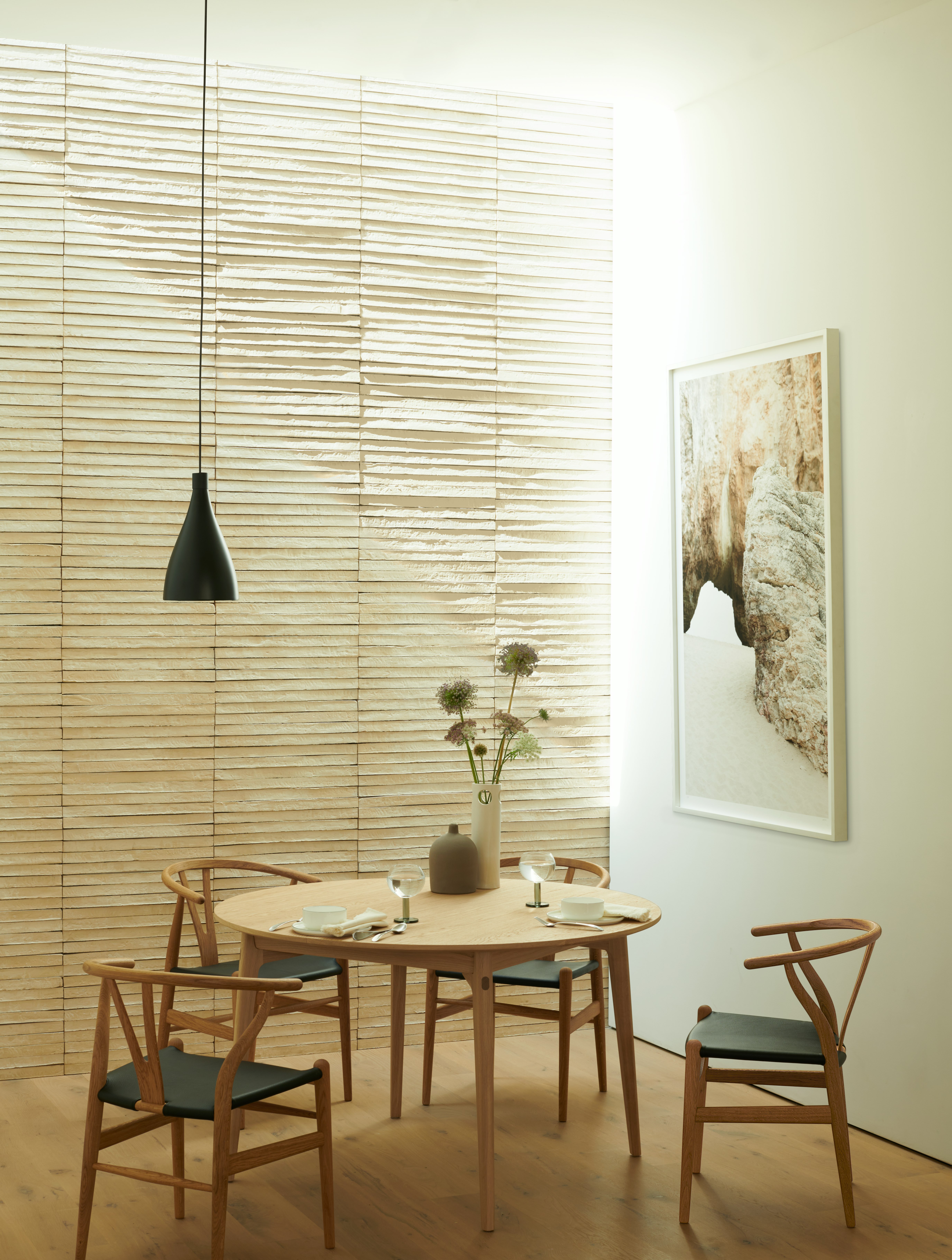 Dulwich Table and Wishbone Chair