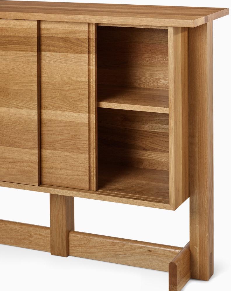 Land Storage, Console, Oak, Opened Door