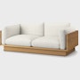Pawson Drift Sofa - 80 In, Luce, Brioche, White Oak