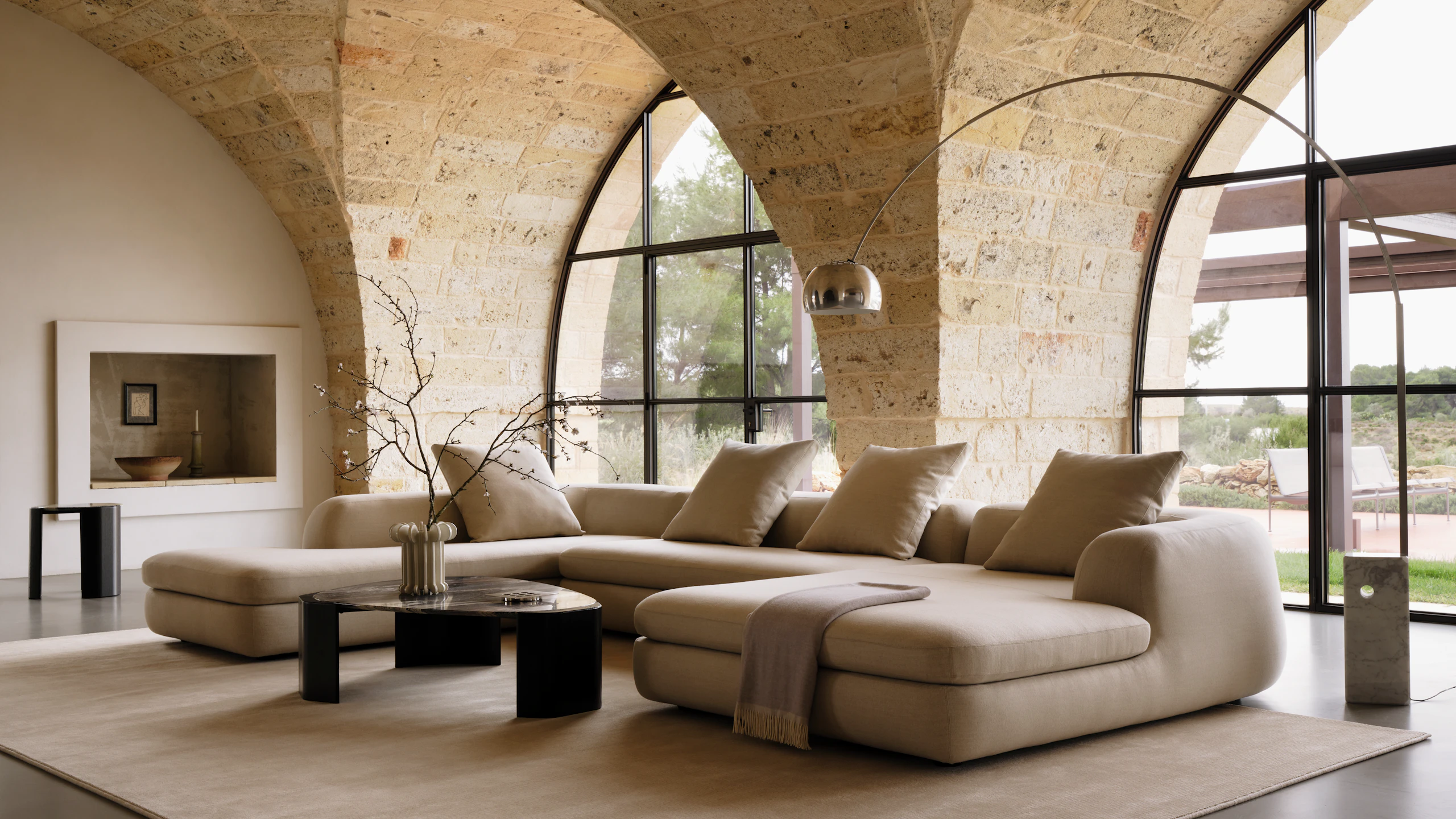 Atlason Americano Asymmetrical Double Chaise Sectional.