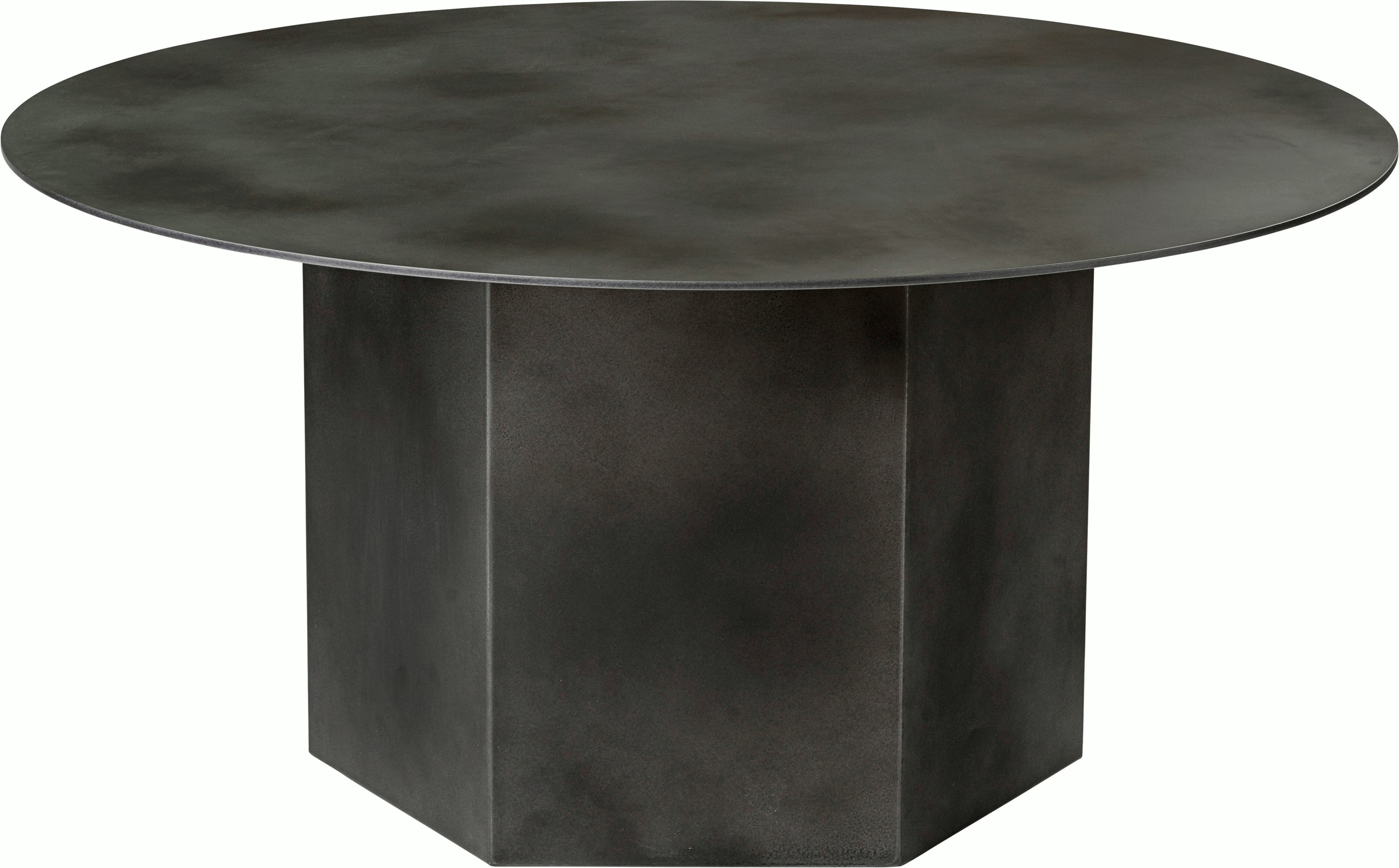 A Epic Coffee Table in Steel, Misty Grey viewed from the front.